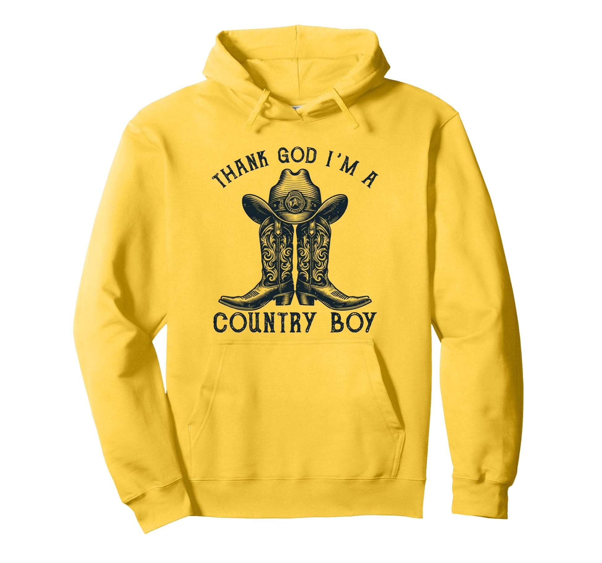 Thank God Im Country Music Cowboy Western Hoodie - Custom Art Print Unisex - T-Shirt, Sweatshirt, Hoodie