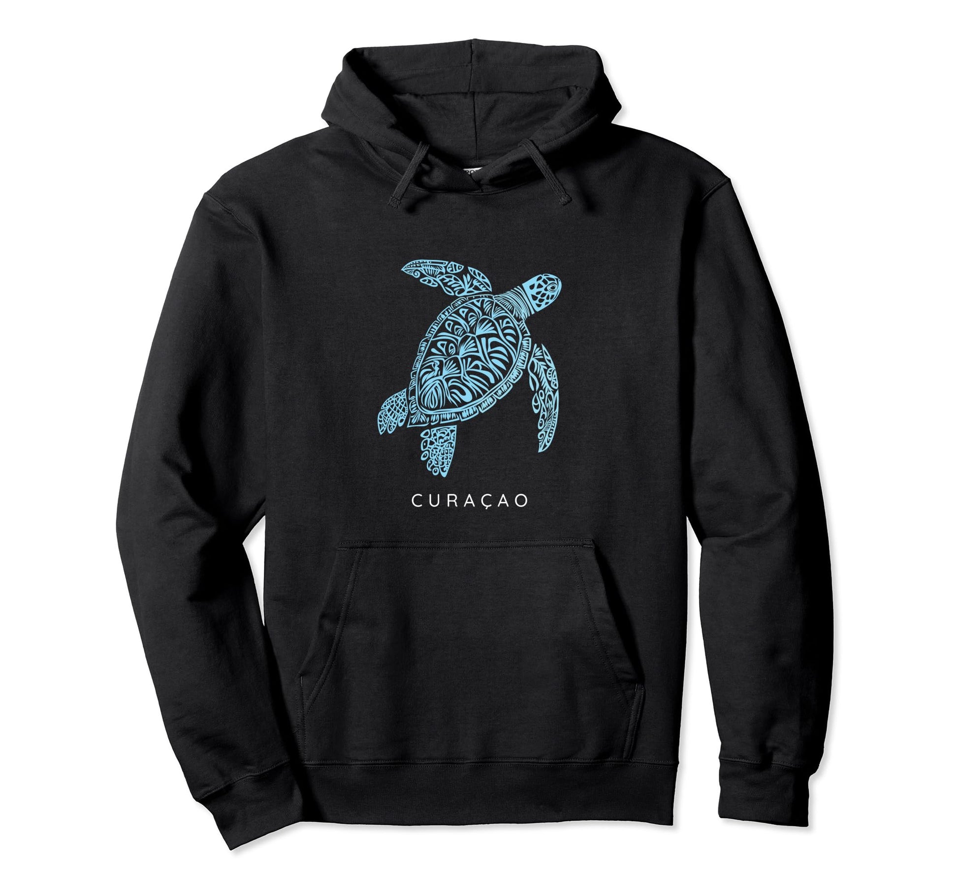 Tribal Sea Turtle Cura Ao West Indies Hoodie - Custom Art Print Unisex - T-Shirt, Sweatshirt, Hoodie