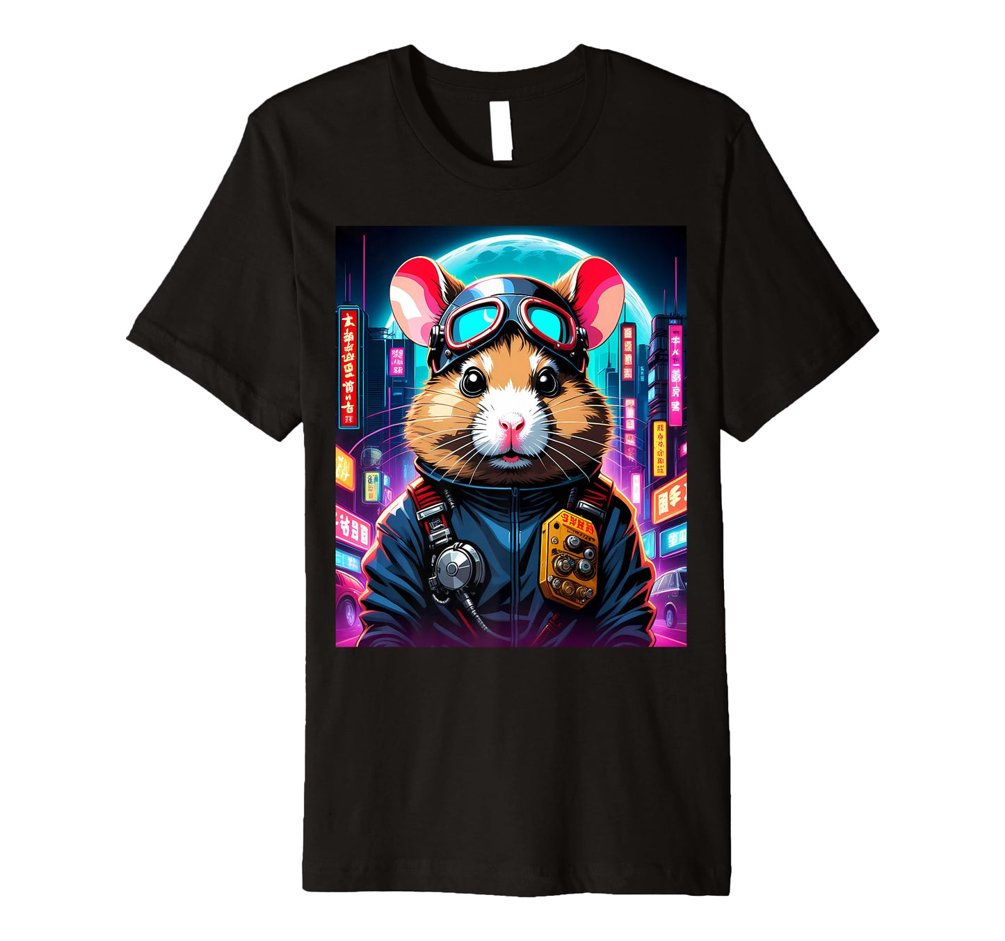 Japanese Vaporwave Hamster 80S T-Shirt - Unique Graphic for Adults - T-Shirt, Sweatshirt, Hoodie