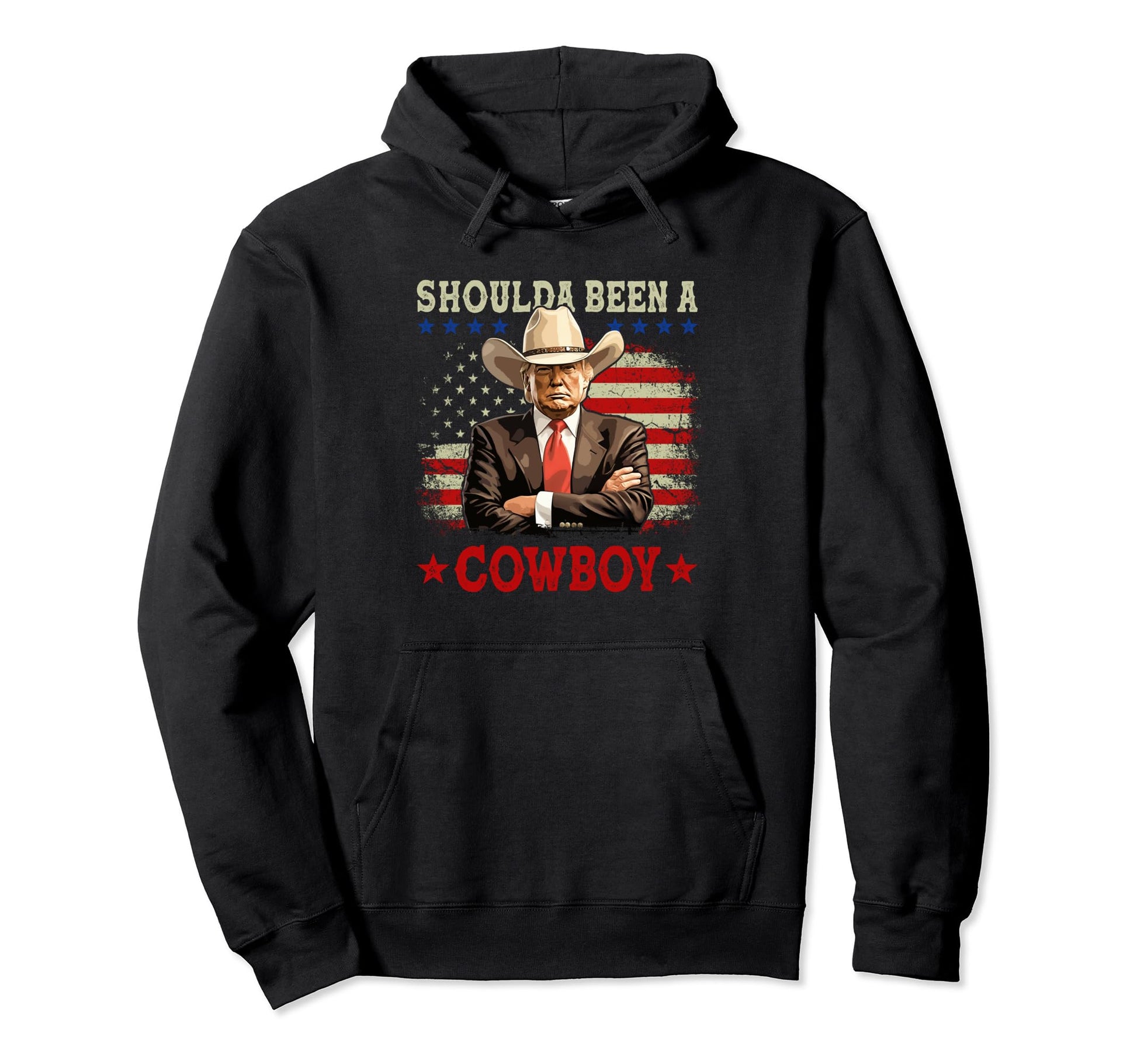 Shoulda Have Been Cowboy Trump 2024 Hoodie - Aesthetic Graphic Men Women - T-Shirt, Sweatshirt, Hoodie