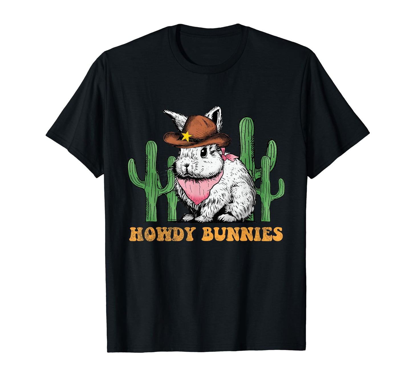 Howdy Bunnies Western Bunny Rabbit T-Shirt - Unique Graphic Men Women - T-Shirt, Sweatshirt, Hoodie