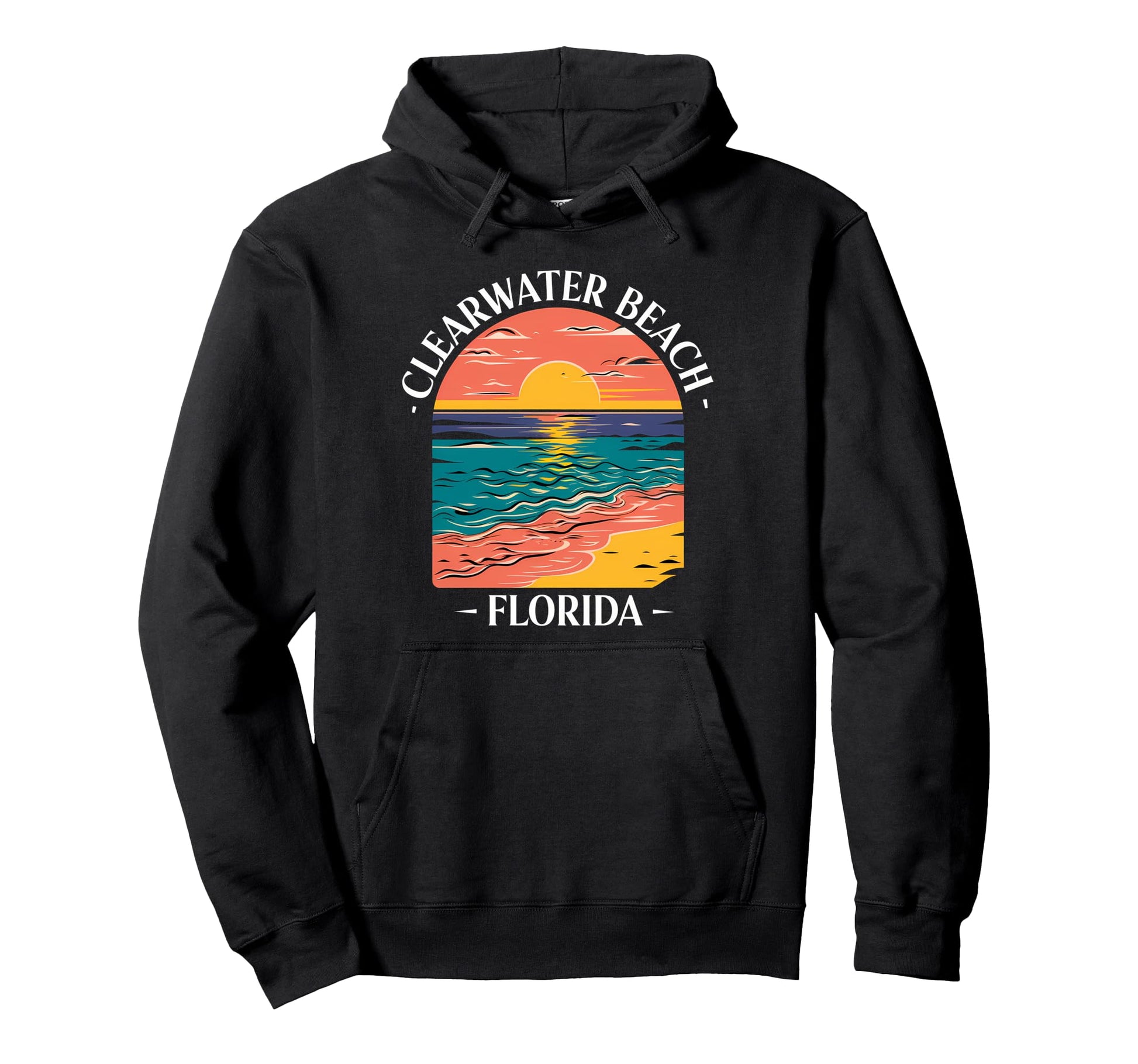 Clearwater Beach Florida Coastal Hoodie - Aesthetic Graphic Men Women - T-Shirt, Sweatshirt, Hoodie