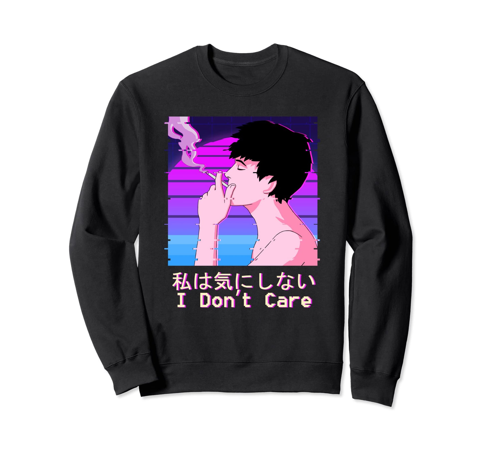 Japanese Aesthetic Vaporwave Sad Sweatshirt - Unique Graphic Unisex - T-Shirt, Sweatshirt, Hoodie