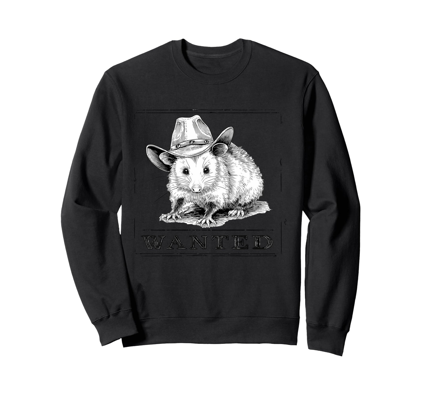 Country Cowboy Opossum Rodeo Sweatshirt - Custom Art Print for Adults - T-Shirt, Sweatshirt, Hoodie
