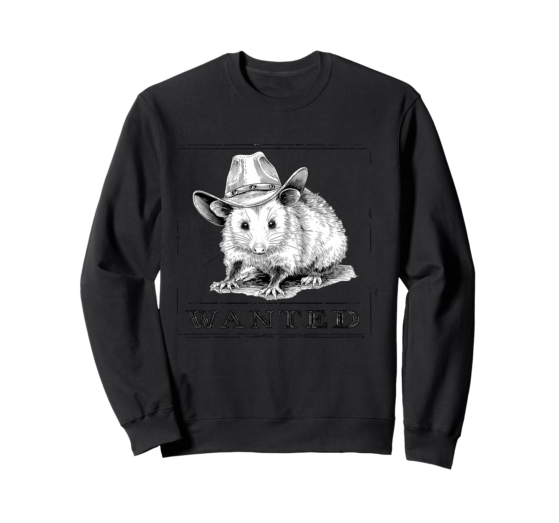 Country Cowboy Opossum Rodeo Sweatshirt - Custom Art Print for Adults - T-Shirt, Sweatshirt, Hoodie