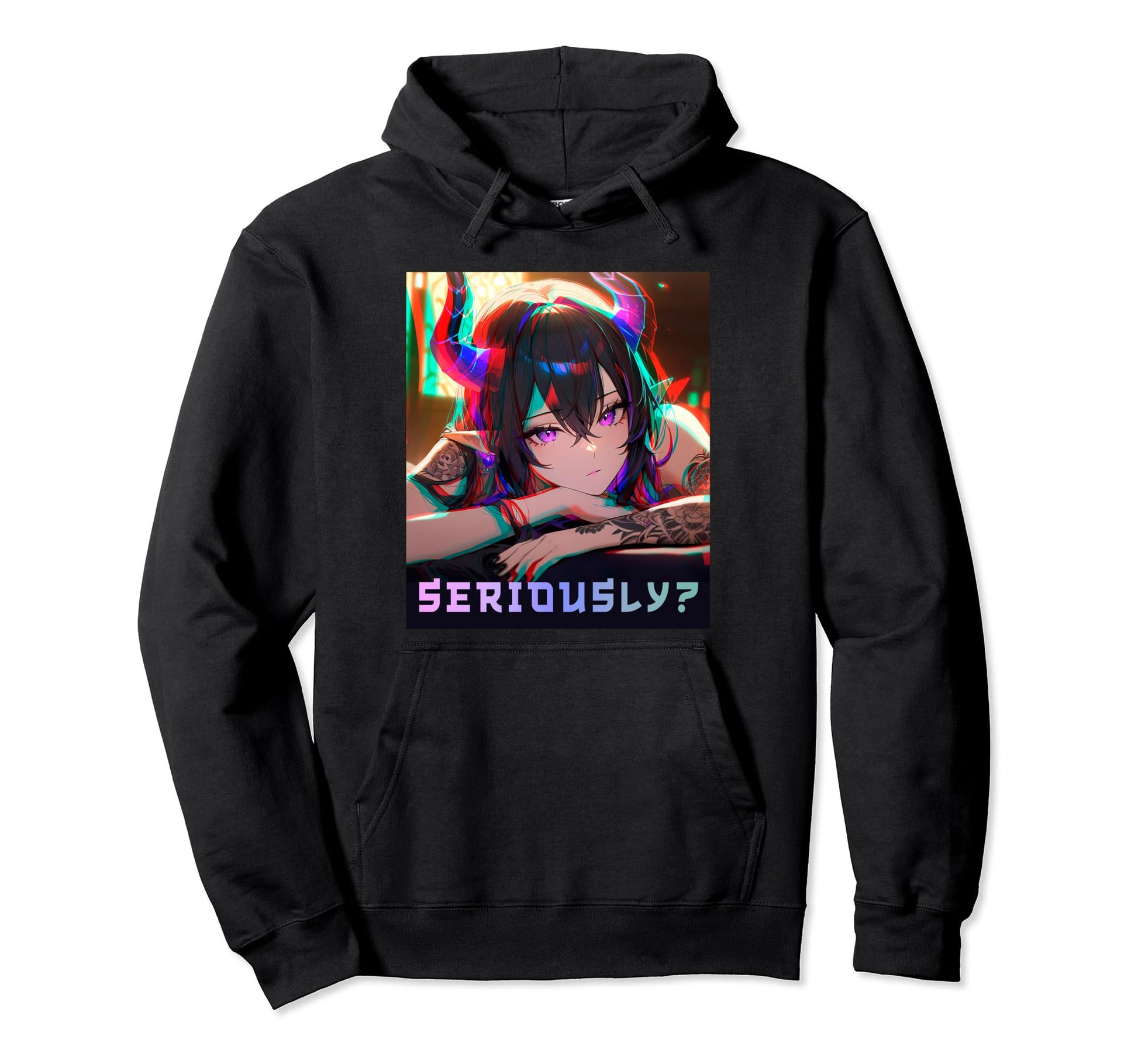 Anime Manga Glitch Vaporwave Hoodie - Streetwear Style for Adults - T-Shirt, Sweatshirt, Hoodie