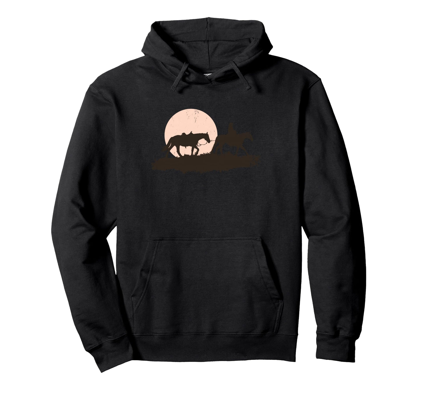 Sunset Horse Trail Riding Western Art Hoodie - Fun Novelty Design Unisex - T-Shirt, Sweatshirt, Hoodie