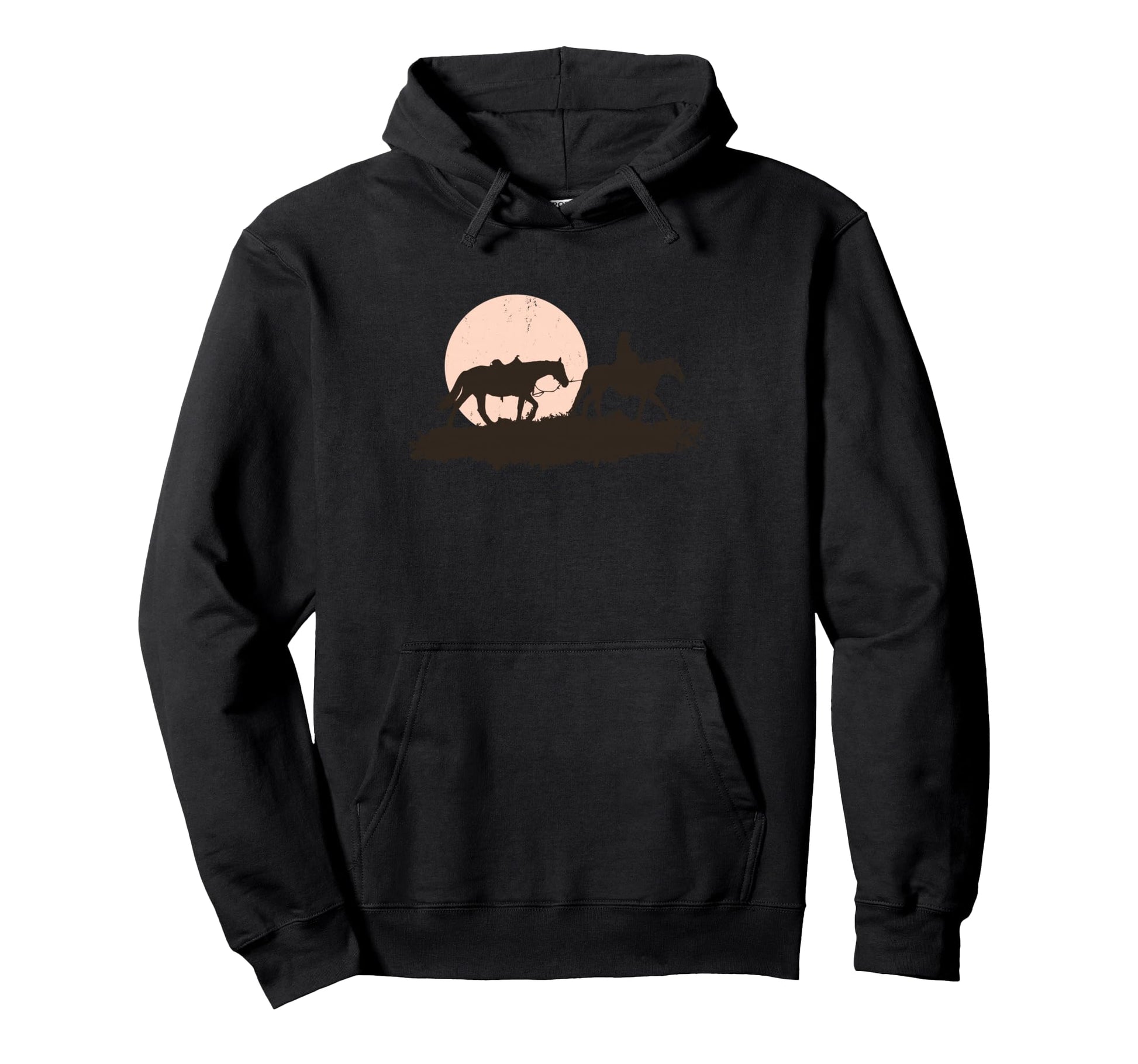 Sunset Horse Trail Riding Western Art Hoodie - Fun Novelty Design Unisex - T-Shirt, Sweatshirt, Hoodie