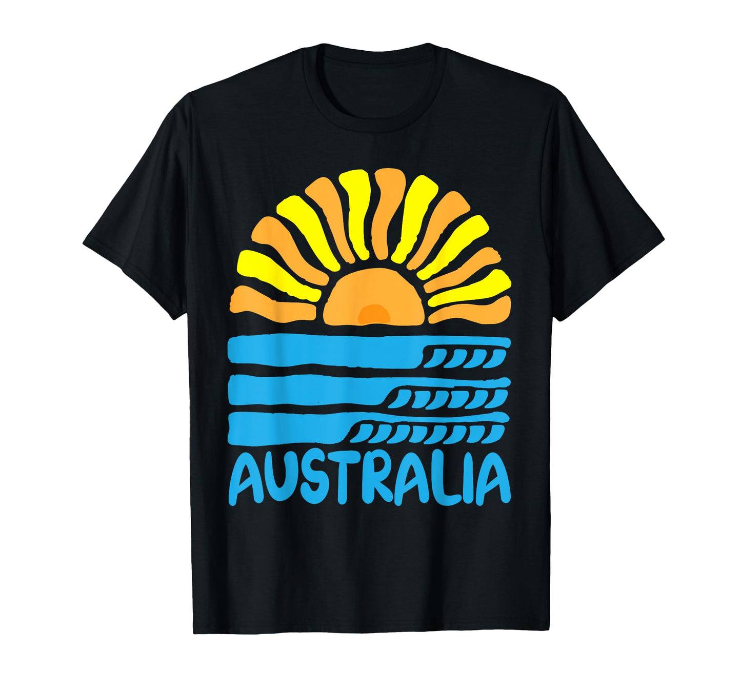 Australia Boho Sun And Surf Summer Art T-Shirt - Graphic Print for Adults - T-Shirt, Sweatshirt, Hoodie