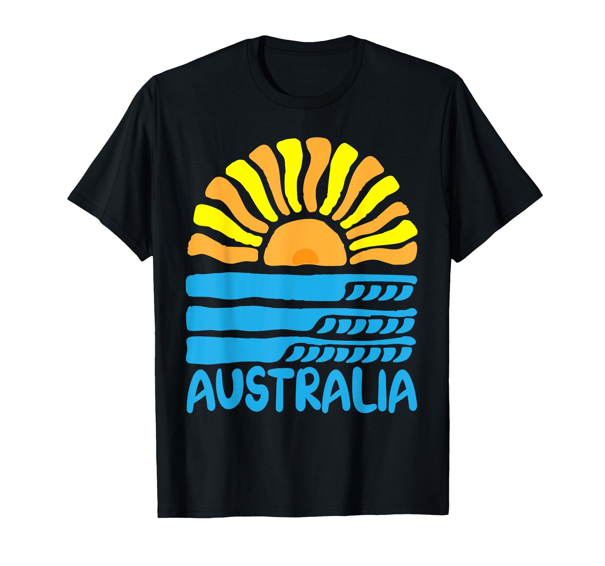 Australia Boho Sun And Surf Summer Art T-Shirt - Graphic Print for Adults - T-Shirt, Sweatshirt, Hoodie