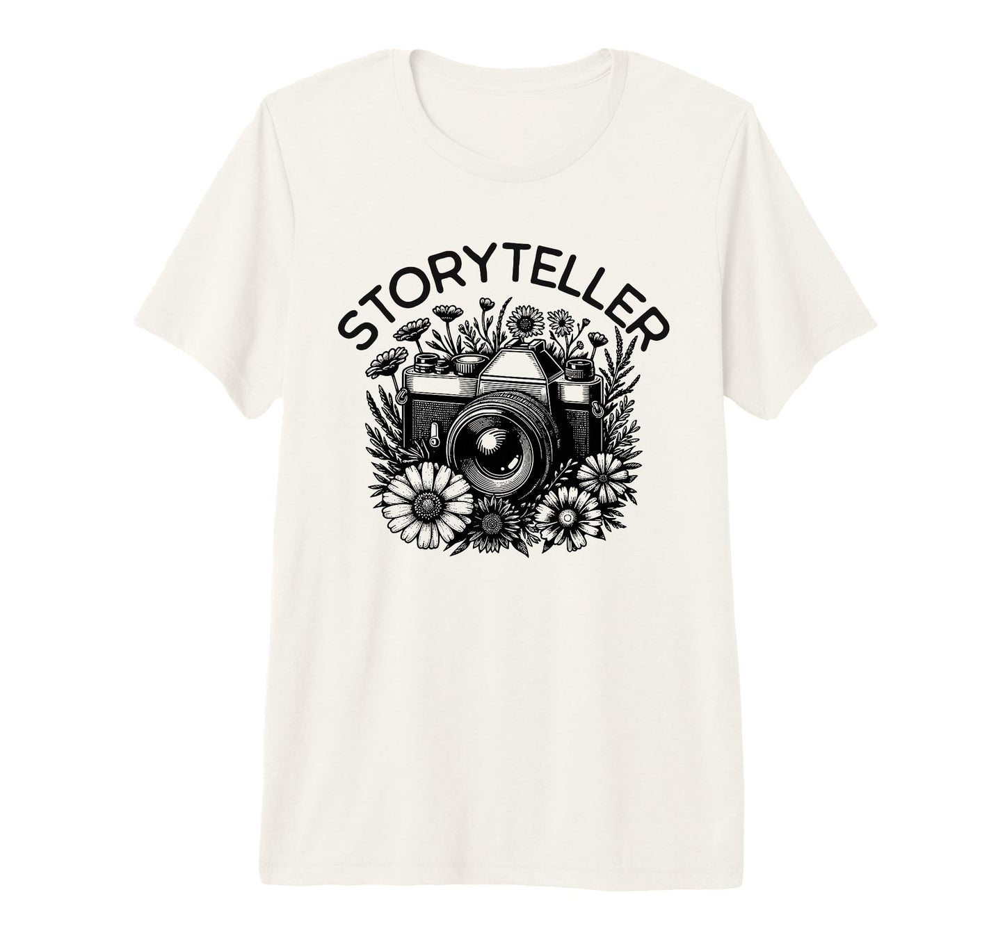 Travel Photography Camera Wildflowers Tri T-Shirt - Trendy Graphic Unisex - T-Shirt, Sweatshirt, Hoodie