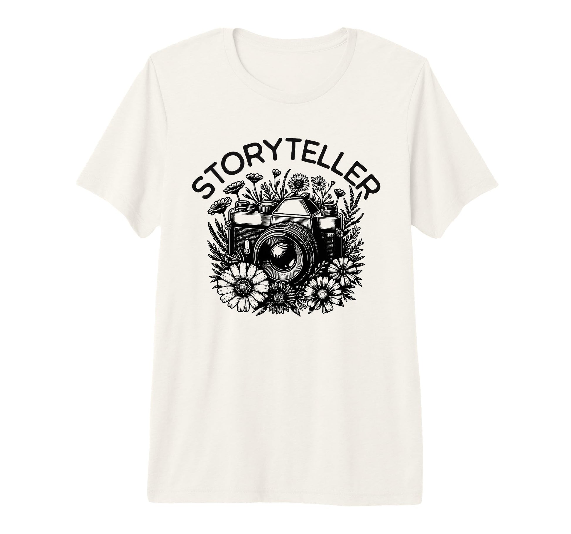 Travel Photography Camera Wildflowers Tri T-Shirt - Trendy Graphic Unisex - T-Shirt, Sweatshirt, Hoodie