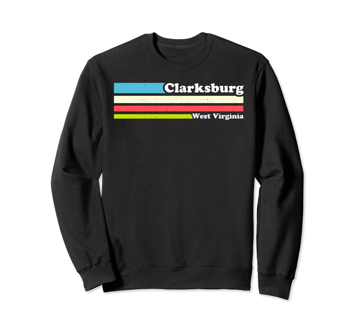 1970S 1980S Clarksburg West Sweatshirt - Custom Art Print Men Women - T-Shirt, Sweatshirt, Hoodie