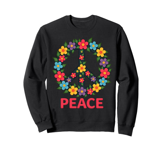 60S 70S Flower Power Groovy Love Sweatshirt - Streetwear Style Men Women - T-Shirt, Sweatshirt, Hoodie