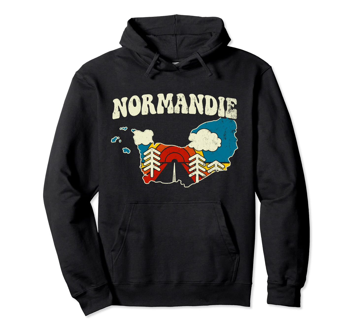 Normandie France French Region Rainbow Hoodie - Fun Novelty Design Unisex - T-Shirt, Sweatshirt, Hoodie
