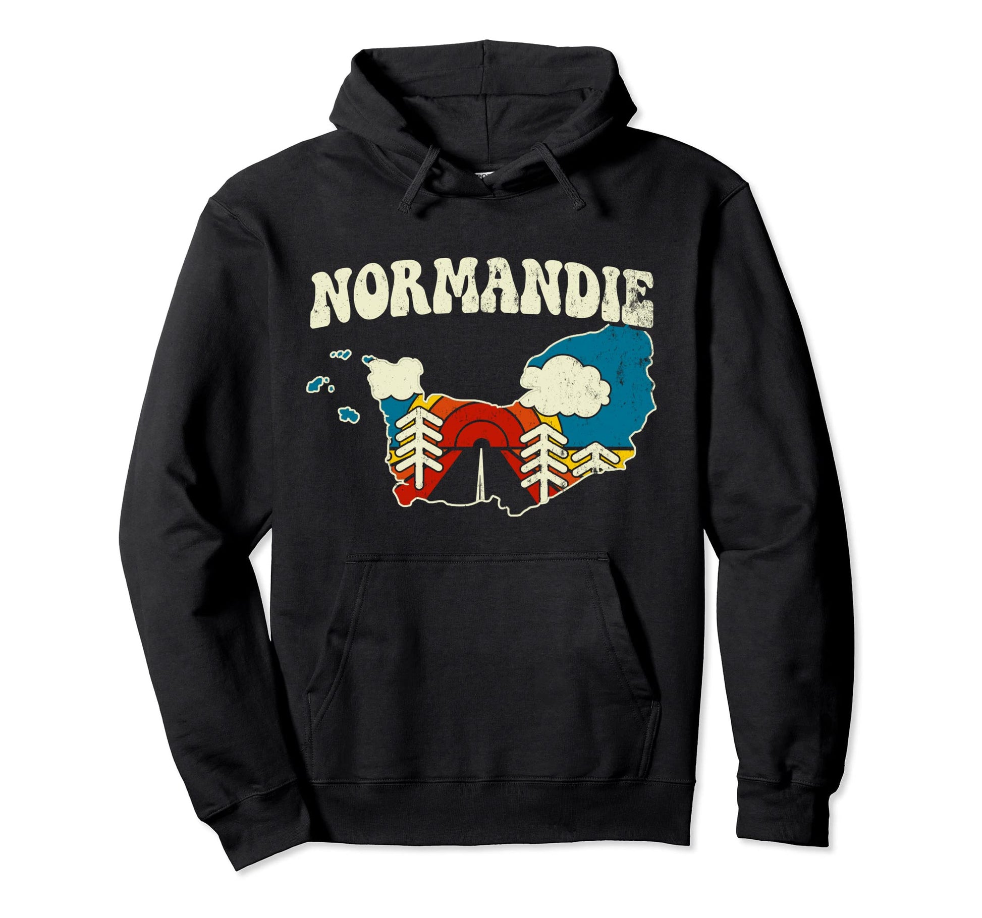 Normandie France French Region Rainbow Hoodie - Fun Novelty Design Unisex - T-Shirt, Sweatshirt, Hoodie