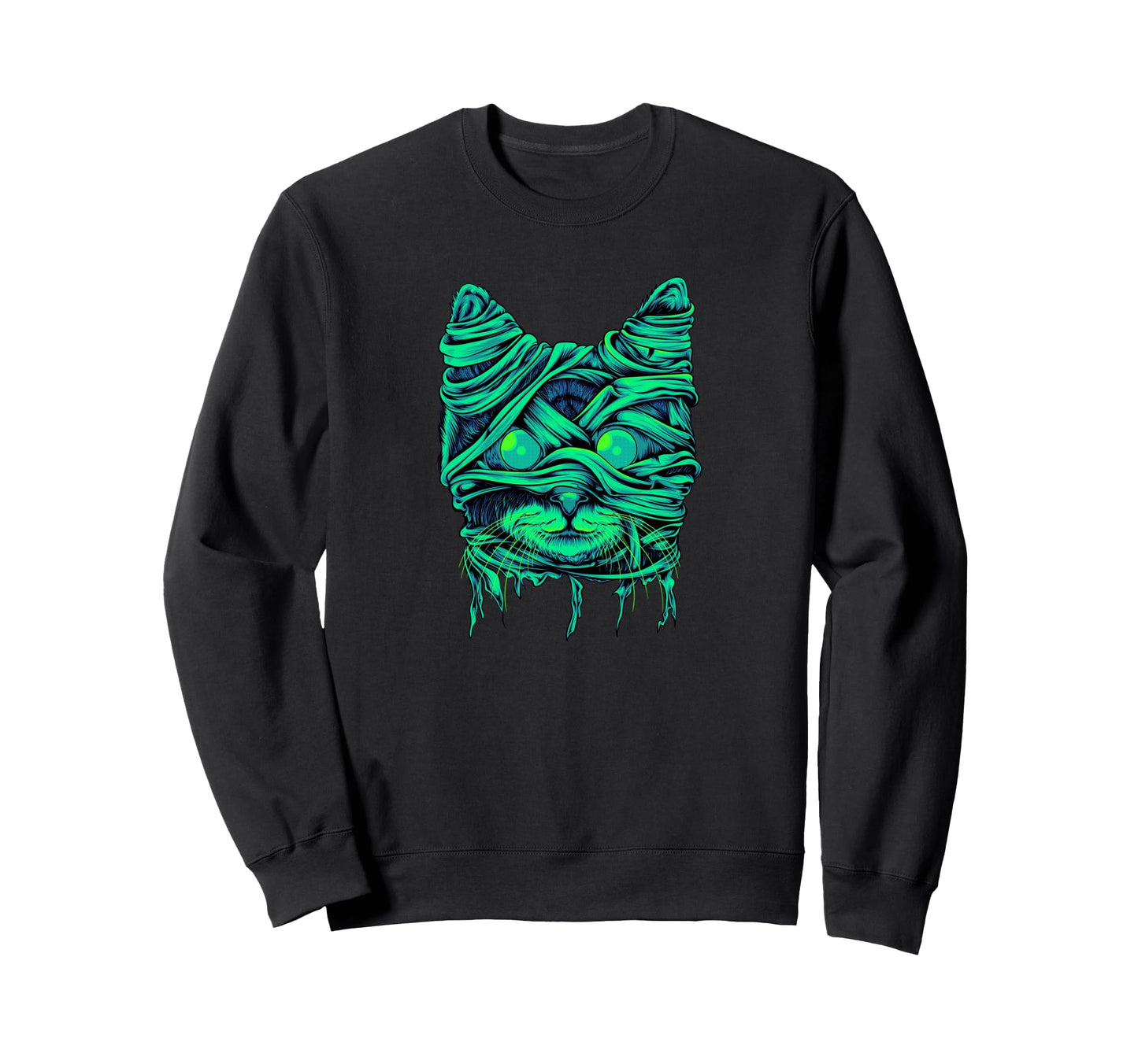 Cat Mummy Halloween Costume Sweatshirt - Custom Art Print Men Women - T-Shirt, Sweatshirt, Hoodie