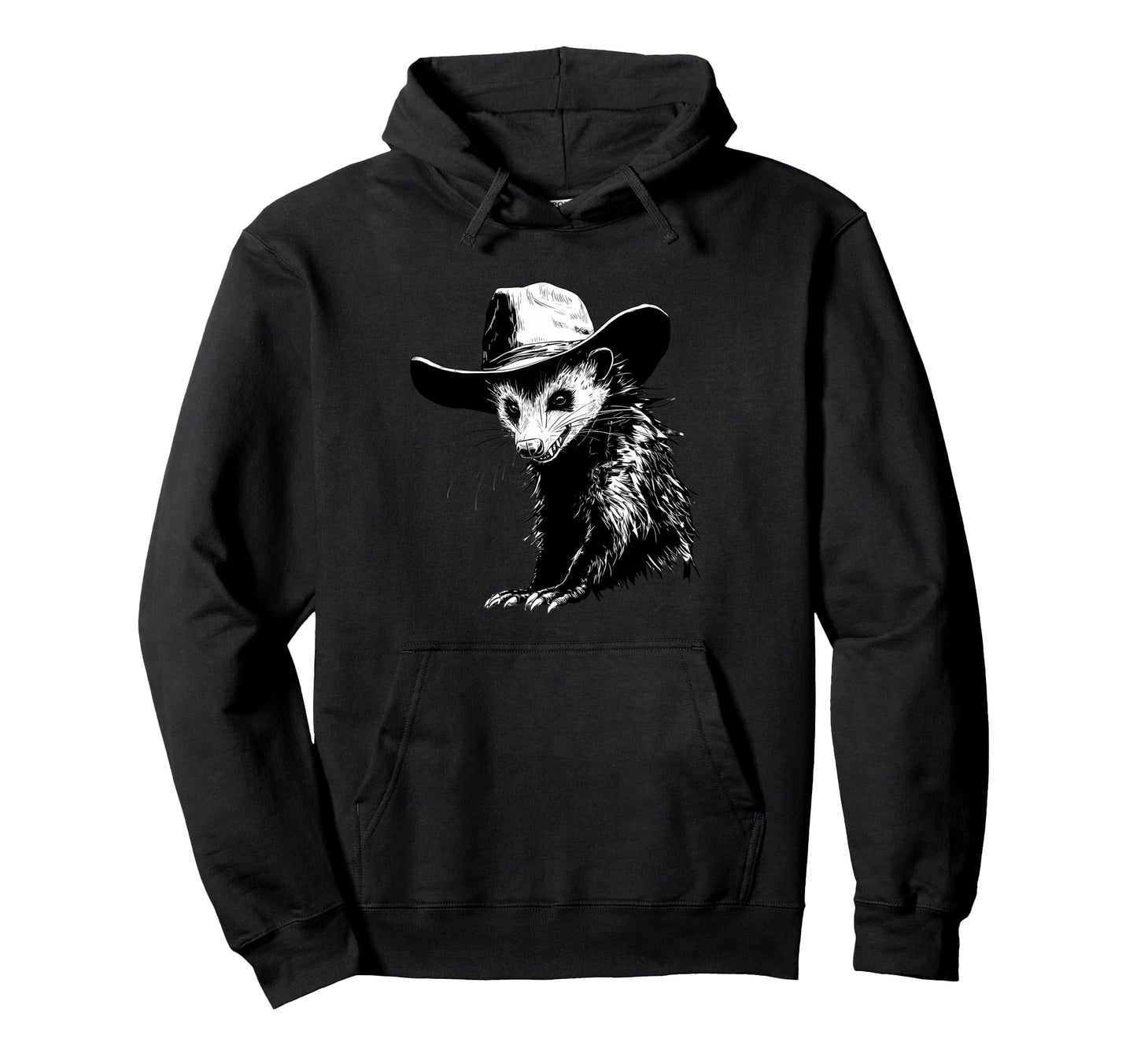 Opossum Cowboy Rodeo Cowgirl Western Hoodie - Aesthetic Graphic for Adults - T-Shirt, Sweatshirt, Hoodie