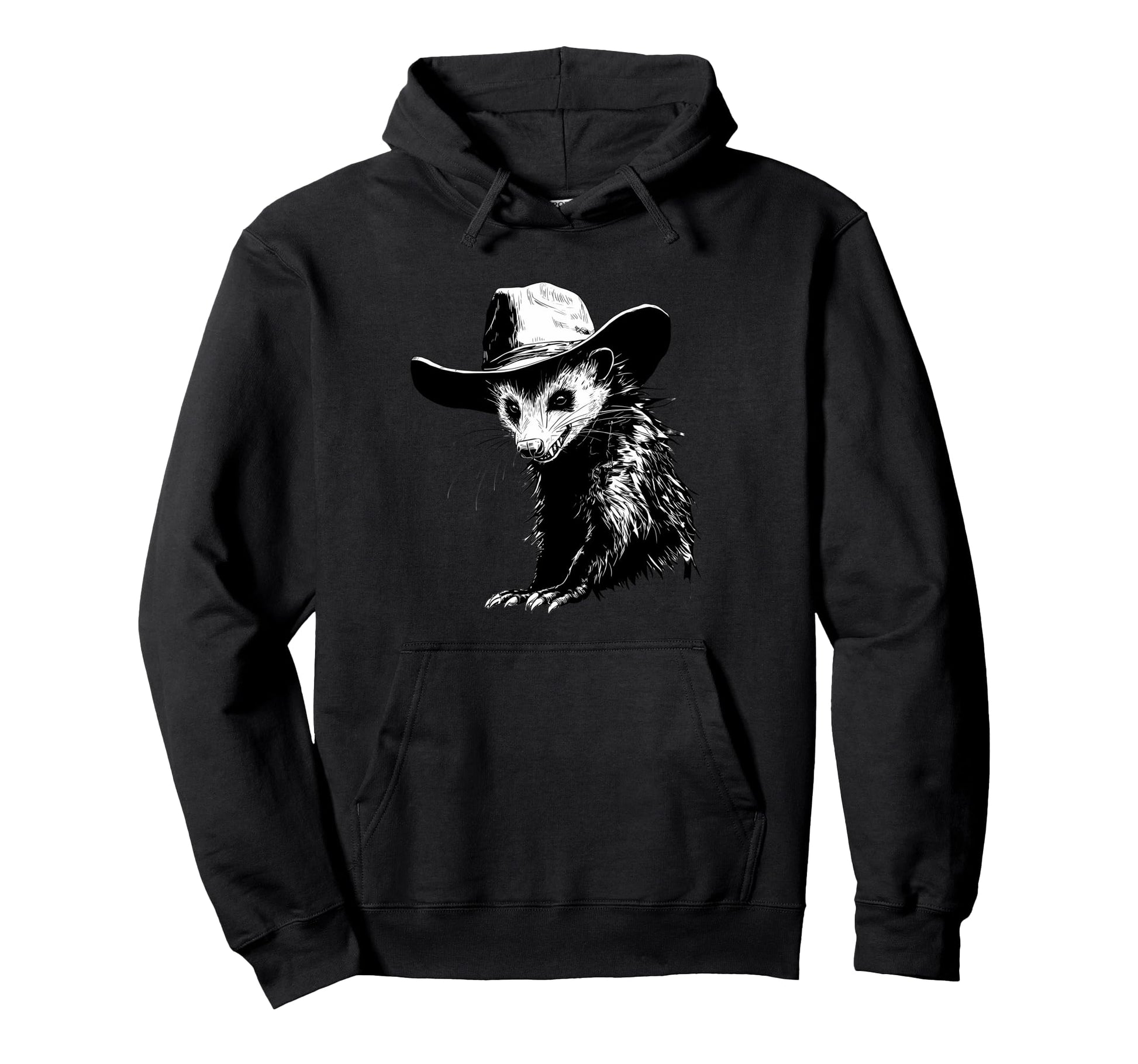 Opossum Cowboy Rodeo Cowgirl Western Hoodie - Aesthetic Graphic for Adults - T-Shirt, Sweatshirt, Hoodie