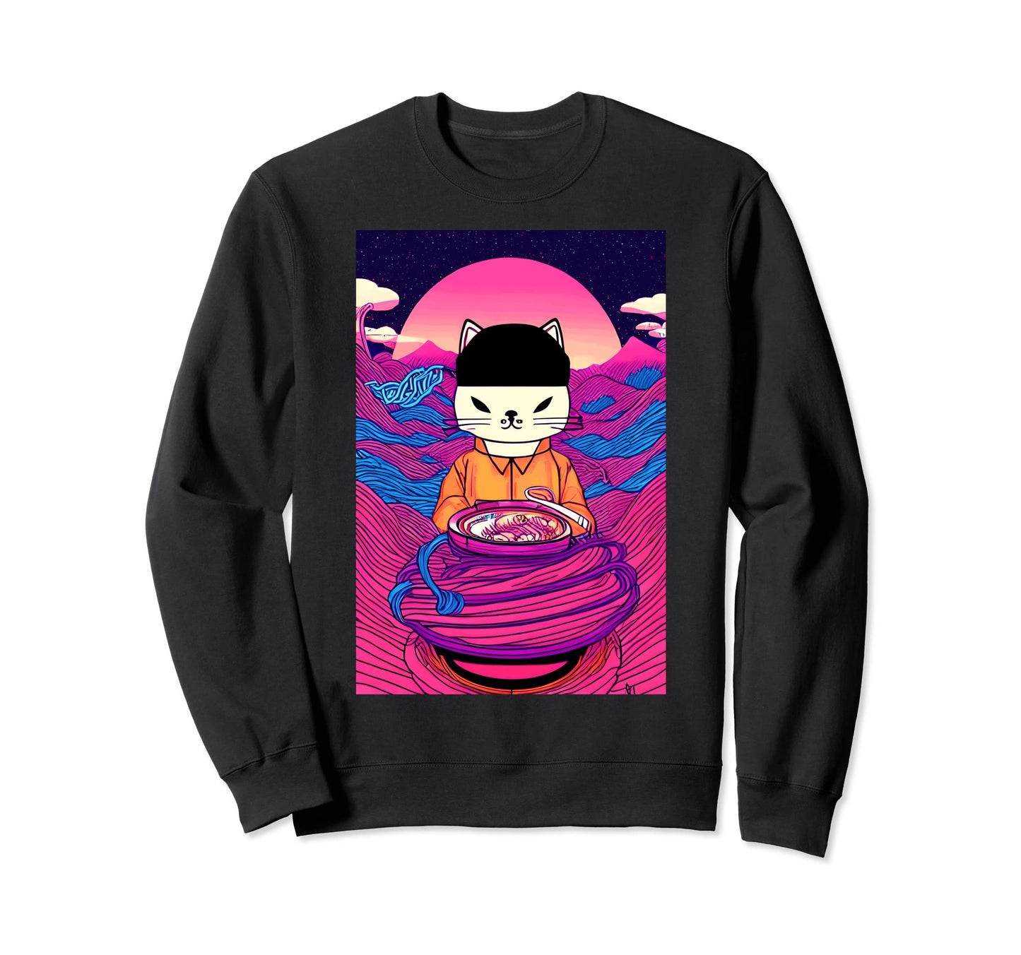 Kawaii Funny Cat Japanese Great Sweatshirt - Fun Novelty Design Unisex - T-Shirt, Sweatshirt, Hoodie