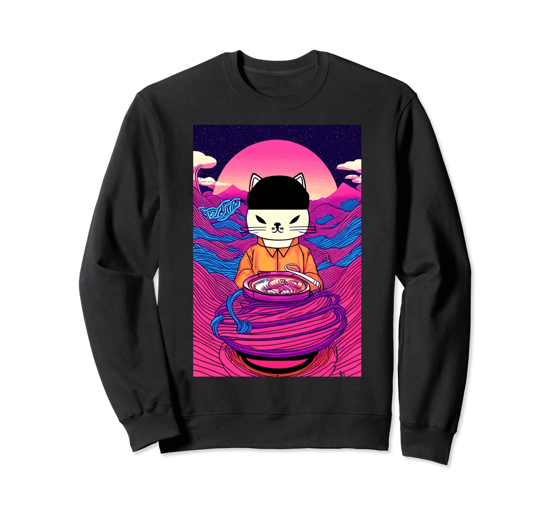 Kawaii Funny Cat Japanese Great Sweatshirt - Fun Novelty Design Unisex - T-Shirt, Sweatshirt, Hoodie