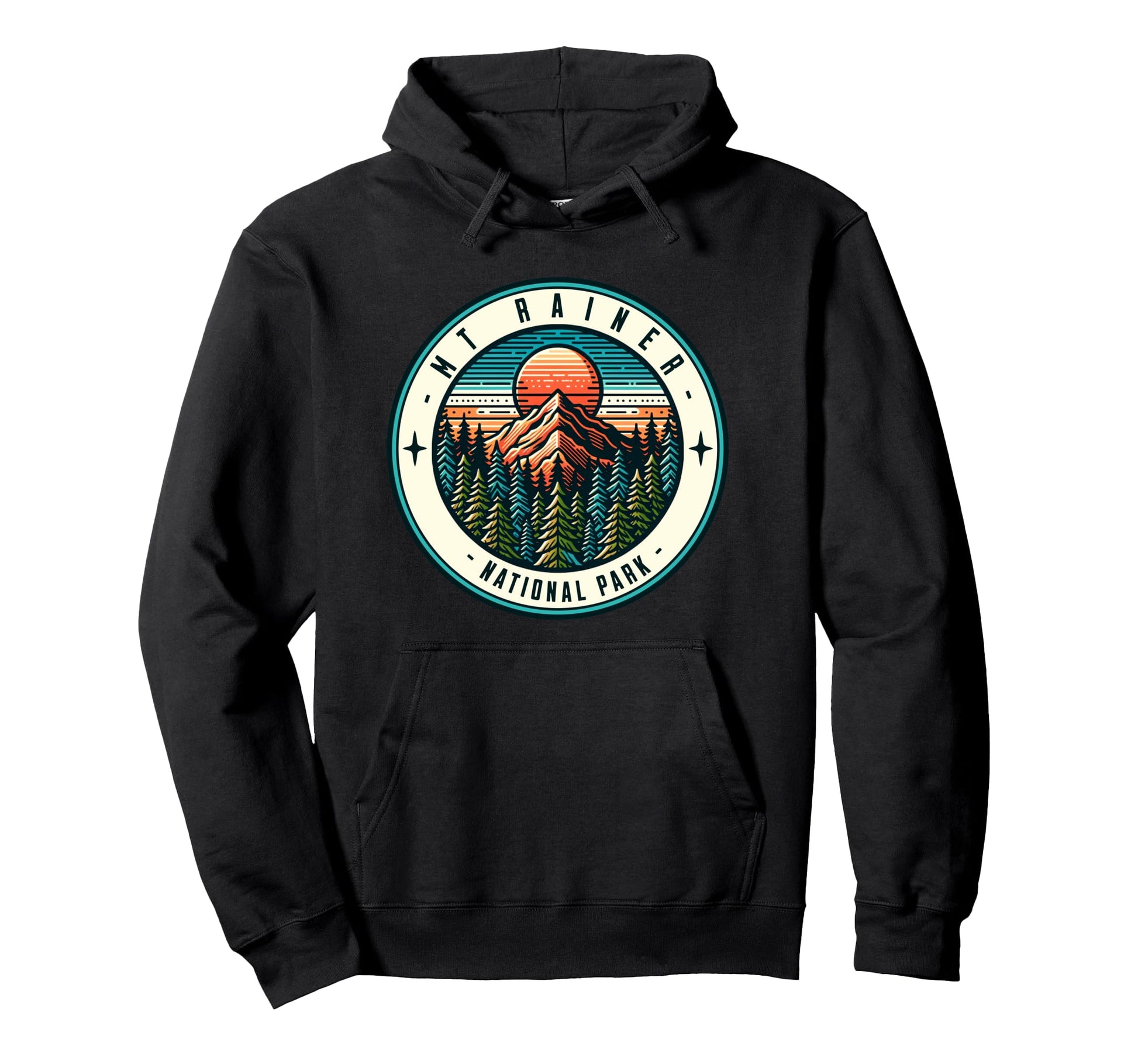 Mount Rainer National Park Washington Hoodie - Novelty Apparel Unisex - T-Shirt, Sweatshirt, Hoodie