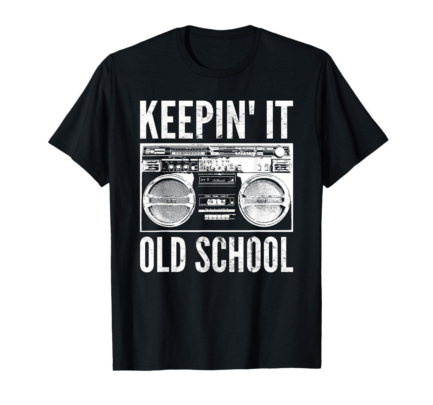 Keepin It Old School Hip Hop Lovers T-Shirt - Fun Novelty Design for Adults - T-Shirt, Sweatshirt, Hoodie