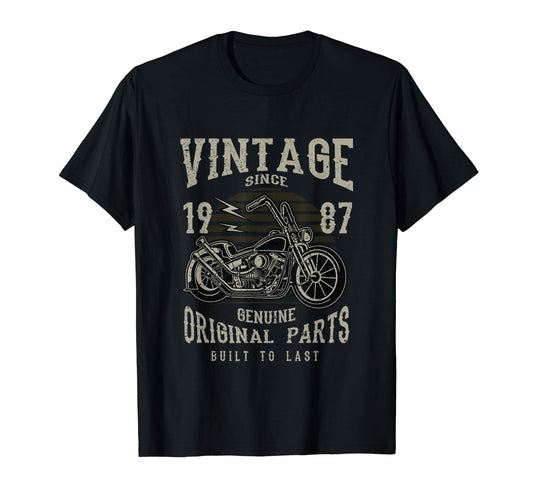 30Th Birthday 1987 Motorcycle Chopper T-Shirt - Custom Art Print Unisex - T-Shirt, Sweatshirt, Hoodie