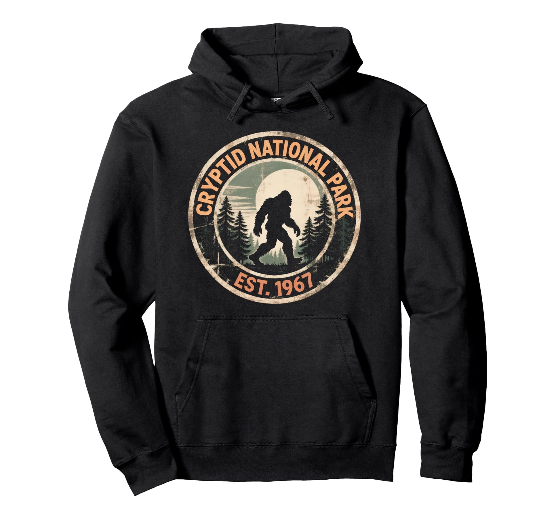 Sasquatch Cryptid National Park Bigfoot Hoodie - Aesthetic Graphic Unisex - T-Shirt, Sweatshirt, Hoodie