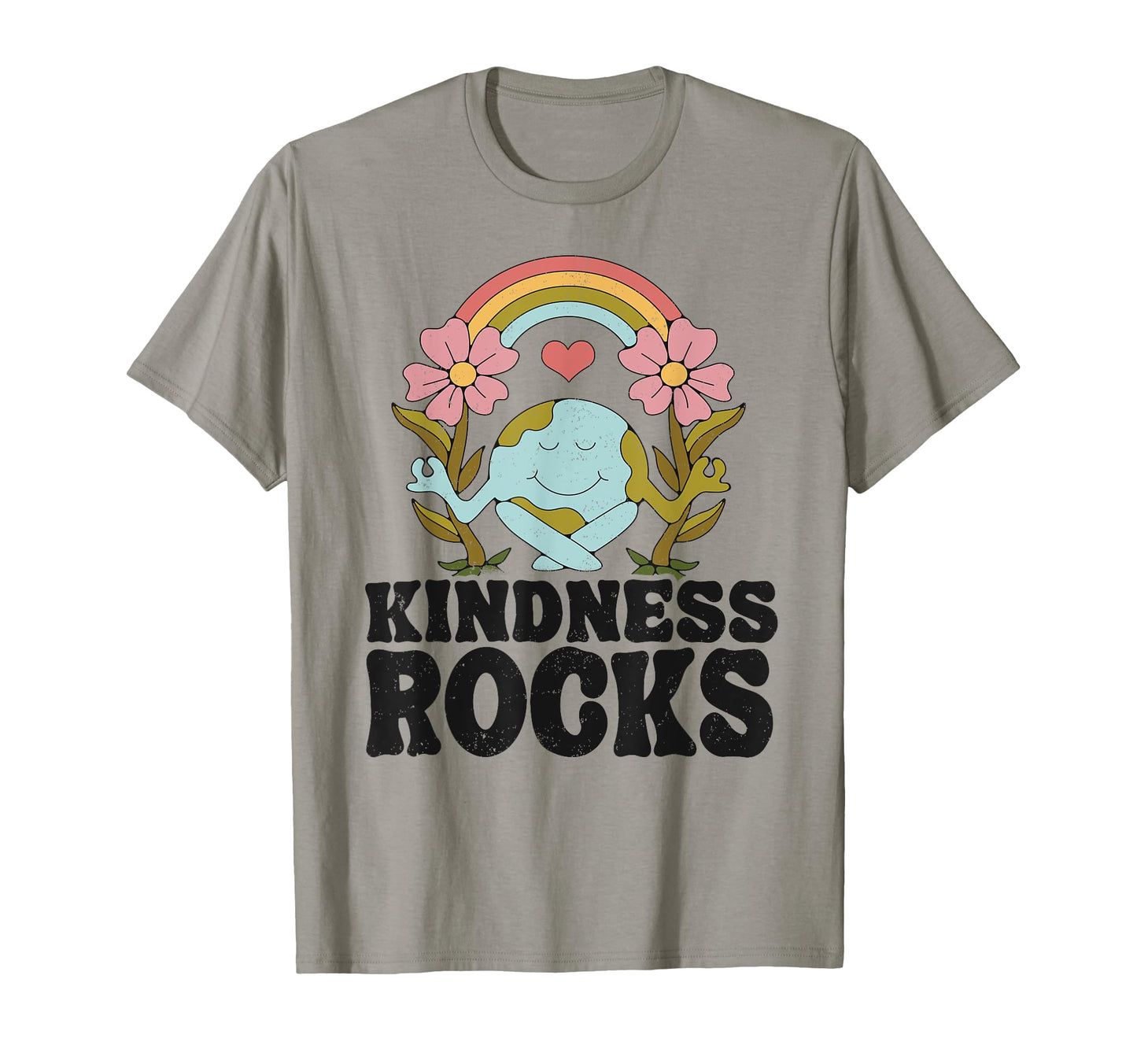 Earth Day Hippie Teacher Rainbow Kindness T-Shirt - Unique Graphic Unisex - T-Shirt, Sweatshirt, Hoodie