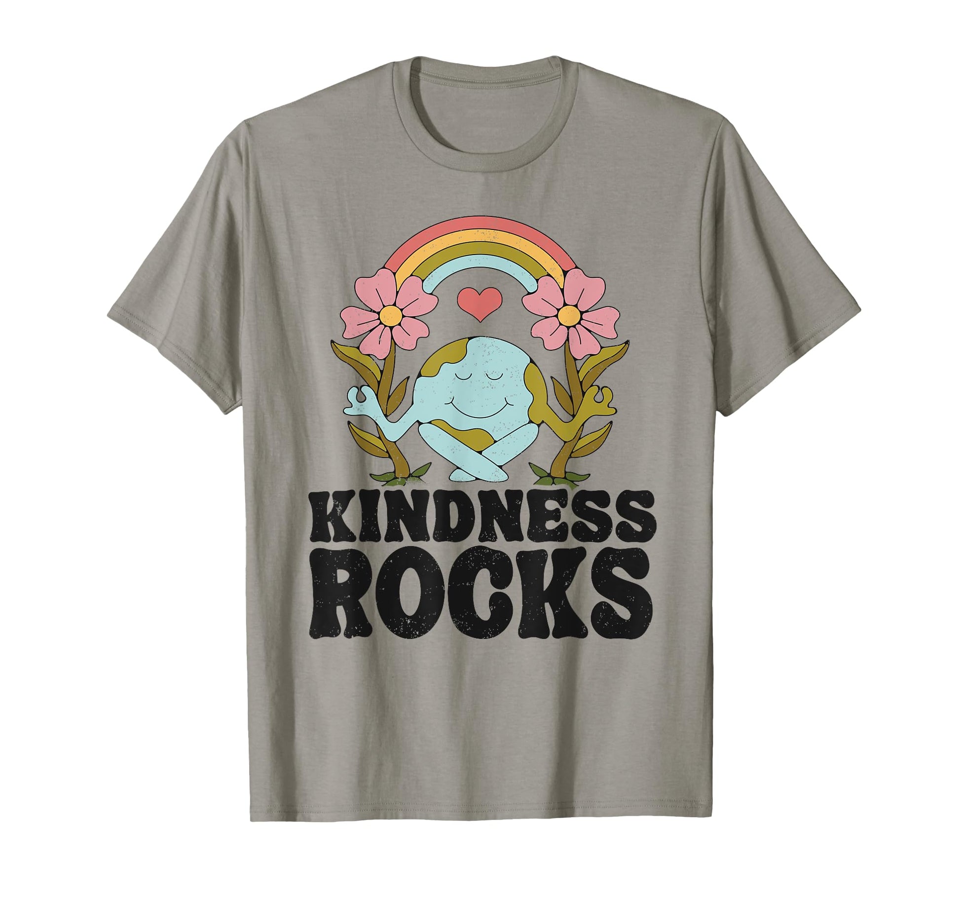 Earth Day Hippie Teacher Rainbow Kindness T-Shirt - Unique Graphic Unisex - T-Shirt, Sweatshirt, Hoodie