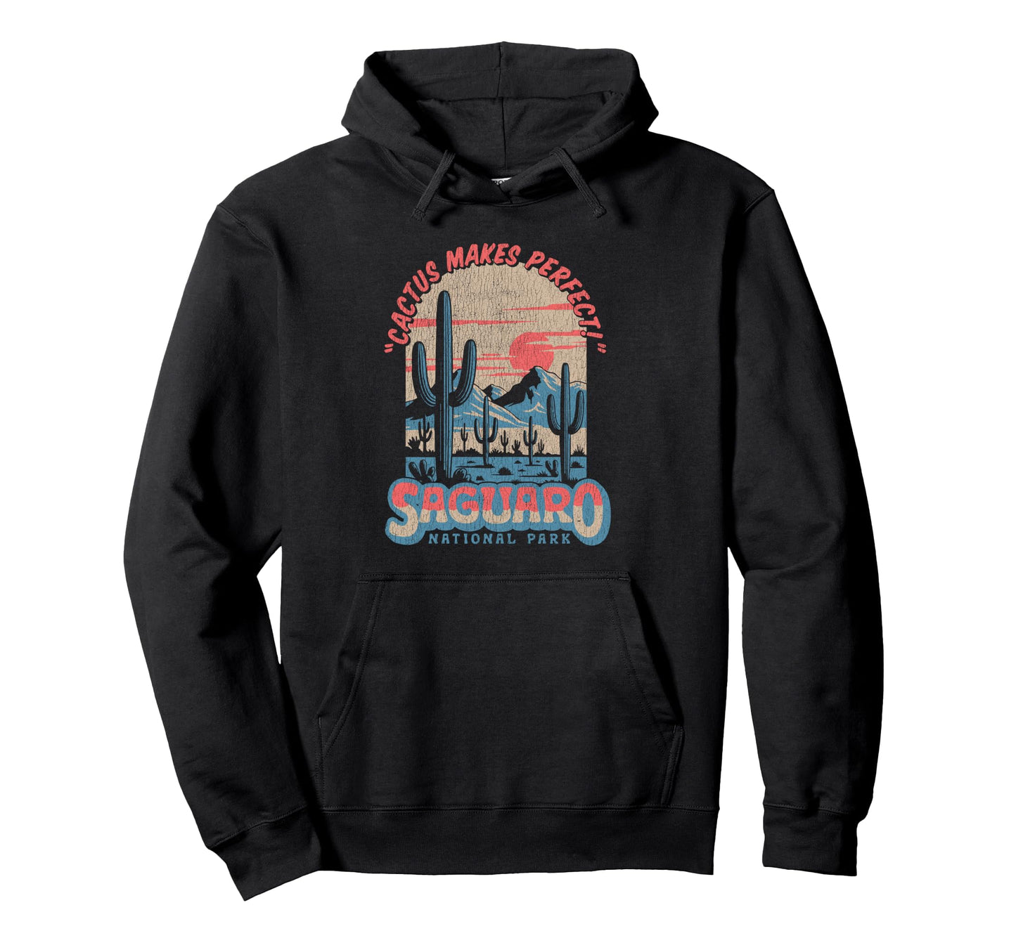 Saguaro National Park Funny Cactus Hoodie - Minimalist Print for Adults - T-Shirt, Sweatshirt, Hoodie