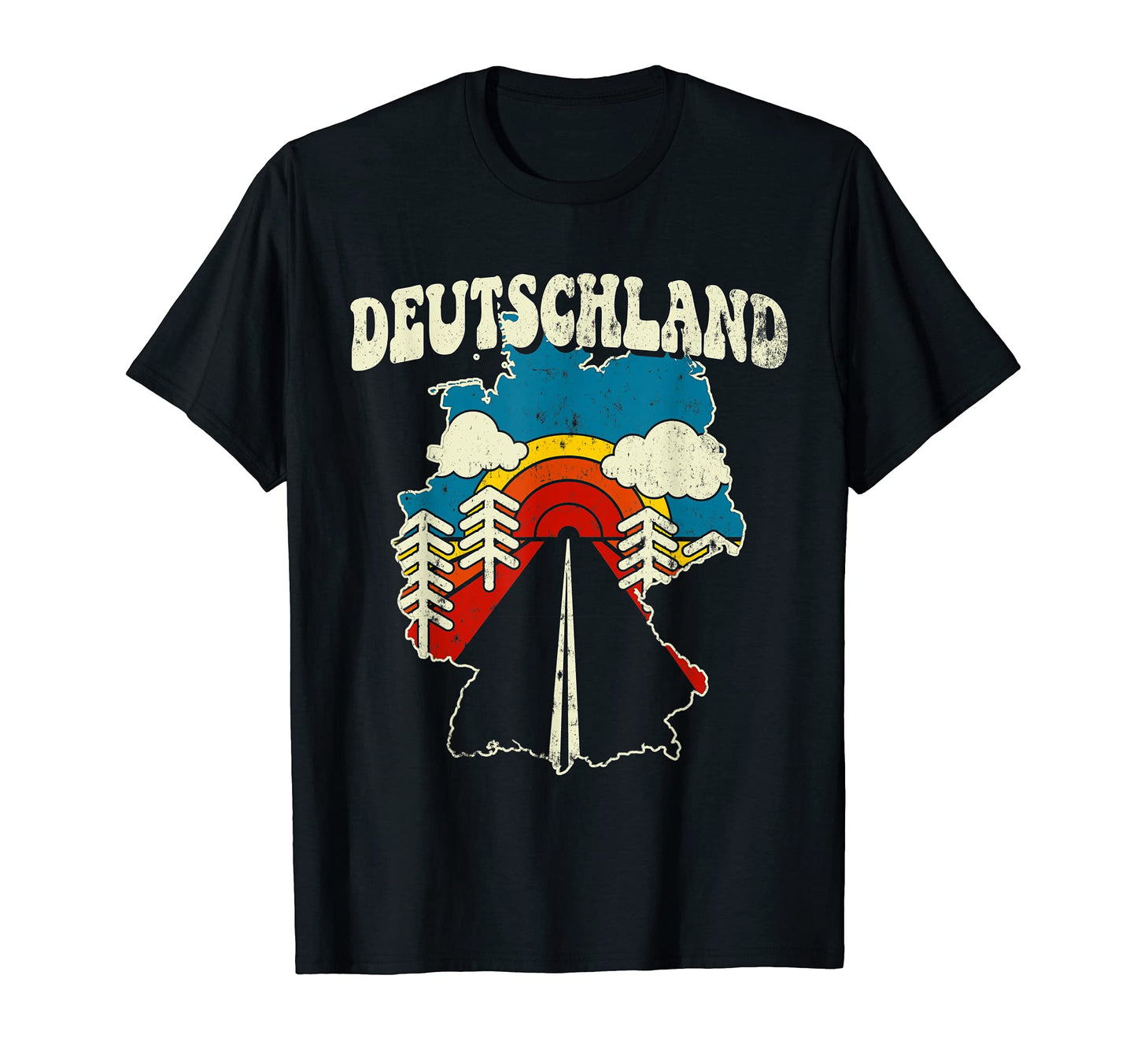 Germany German Country Rainbow T-Shirt - Unique Graphic for Adults - T-Shirt, Sweatshirt, Hoodie