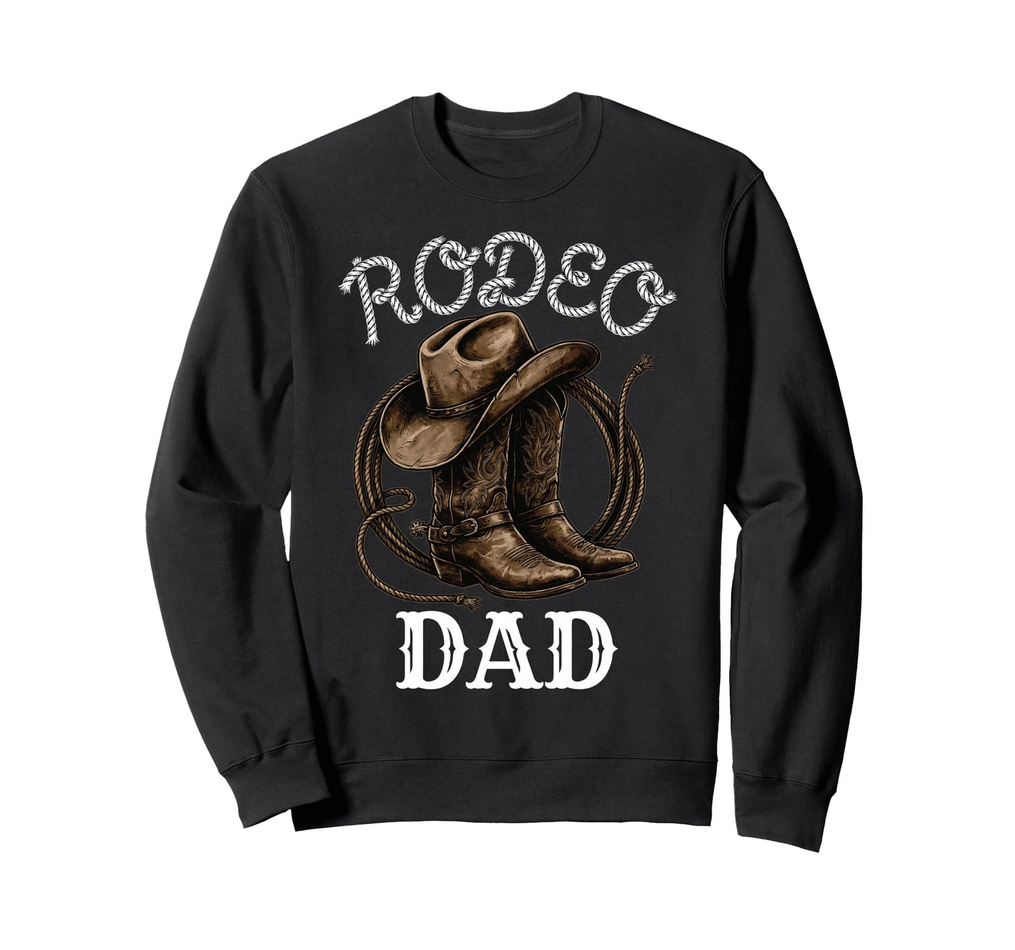 Rodeo Dad Western Cowboy Birthday Sweatshirt - Graphic Print Men Women - T-Shirt, Sweatshirt, Hoodie
