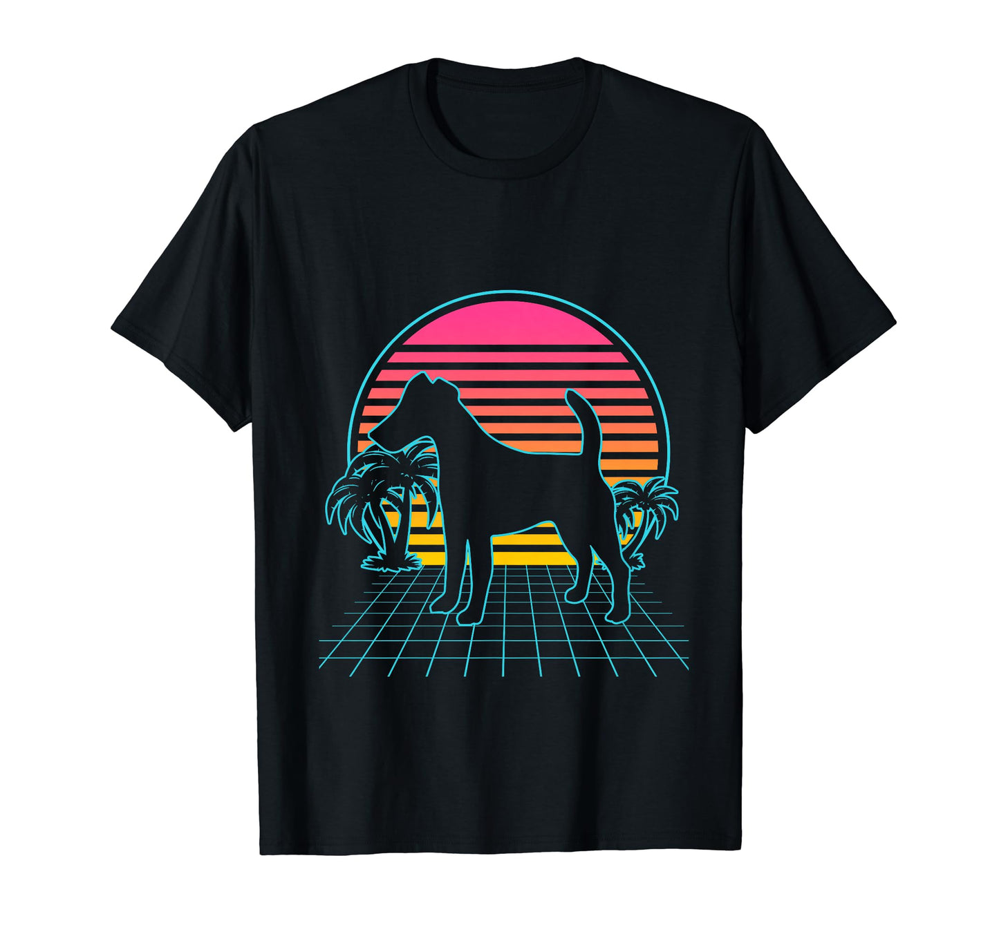 Smooth Fox Terrier Dog 80S Vaporwave T-Shirt - Streetwear Style Unisex - T-Shirt, Sweatshirt, Hoodie