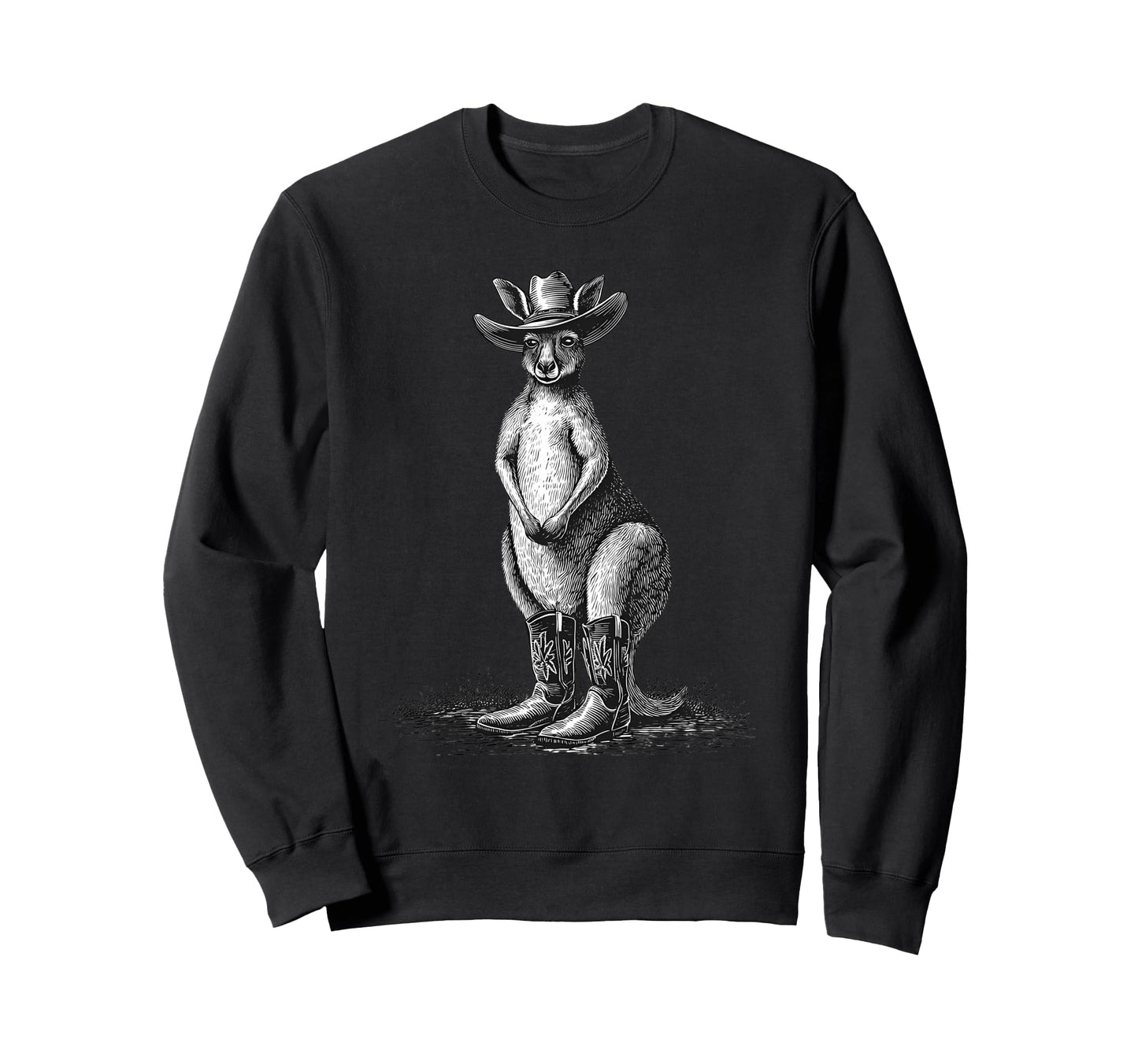 Kangaroo Cowboy Rodeo Australia Day Sweatshirt - Novelty Apparel Men Women - T-Shirt, Sweatshirt, Hoodie