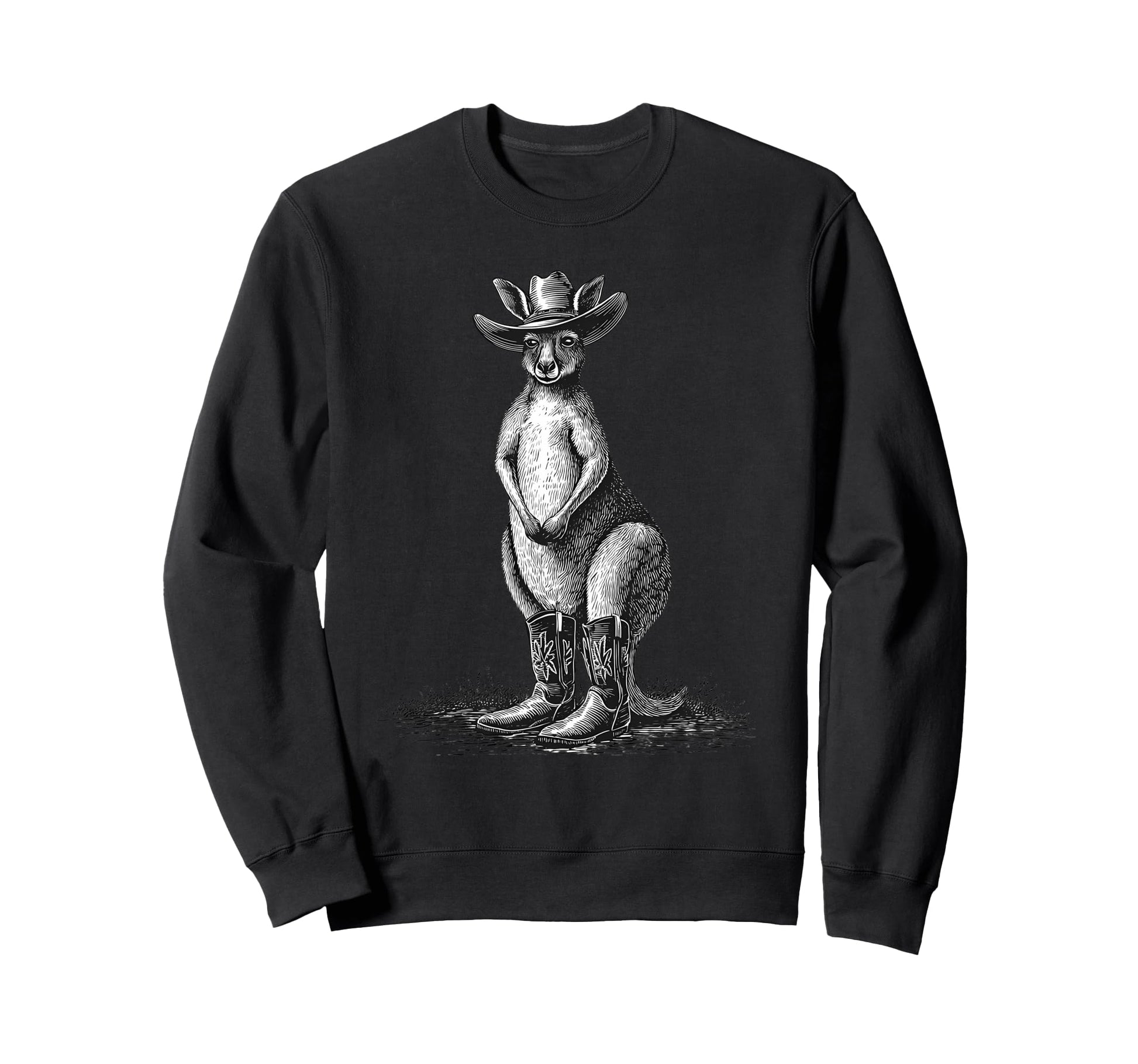 Kangaroo Cowboy Rodeo Australia Day Sweatshirt - Novelty Apparel Men Women - T-Shirt, Sweatshirt, Hoodie