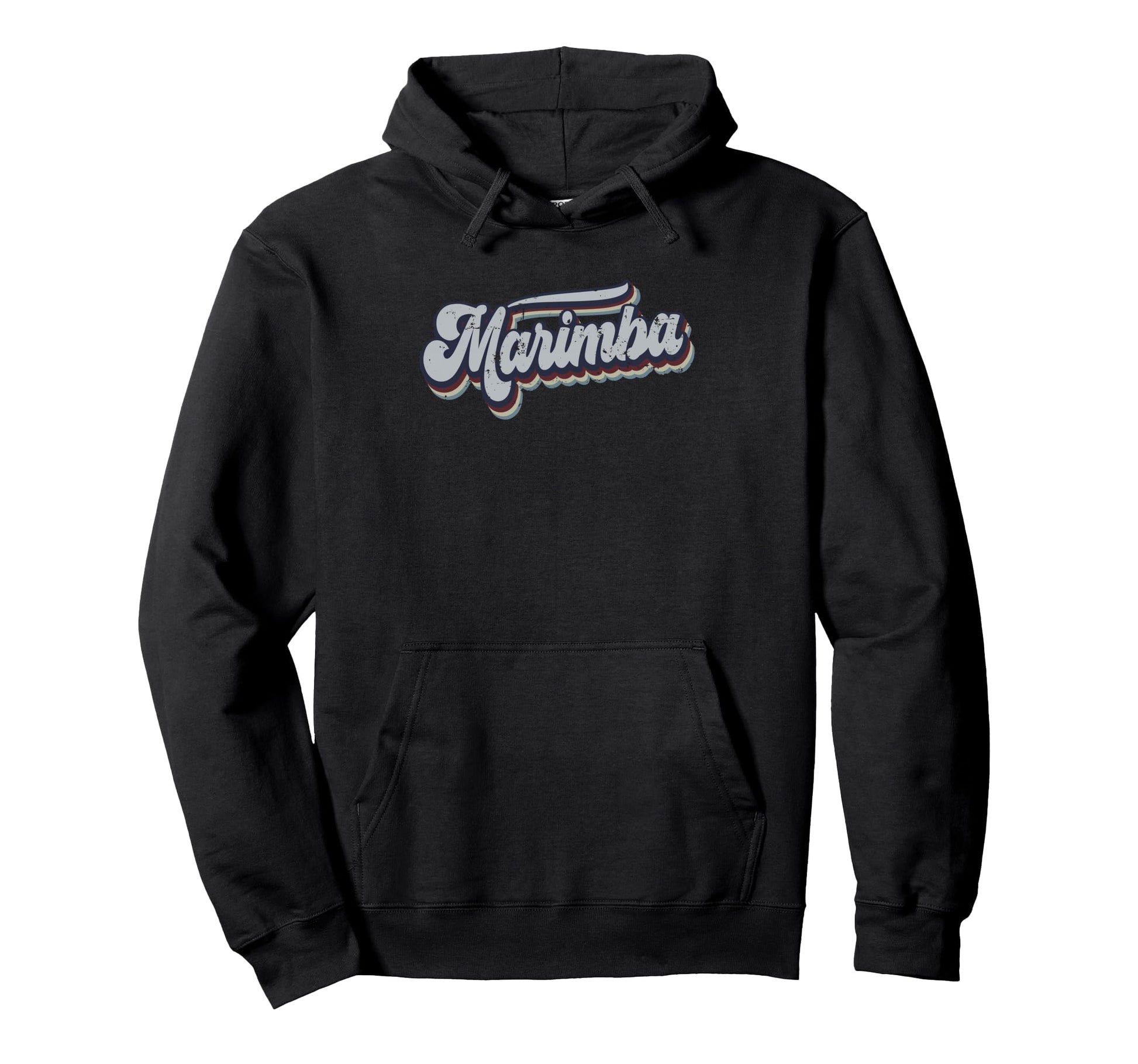 Marimba Distressed Rainbow Gift Hoodie - Casual Everyday Wear Men Women - T-Shirt, Sweatshirt, Hoodie