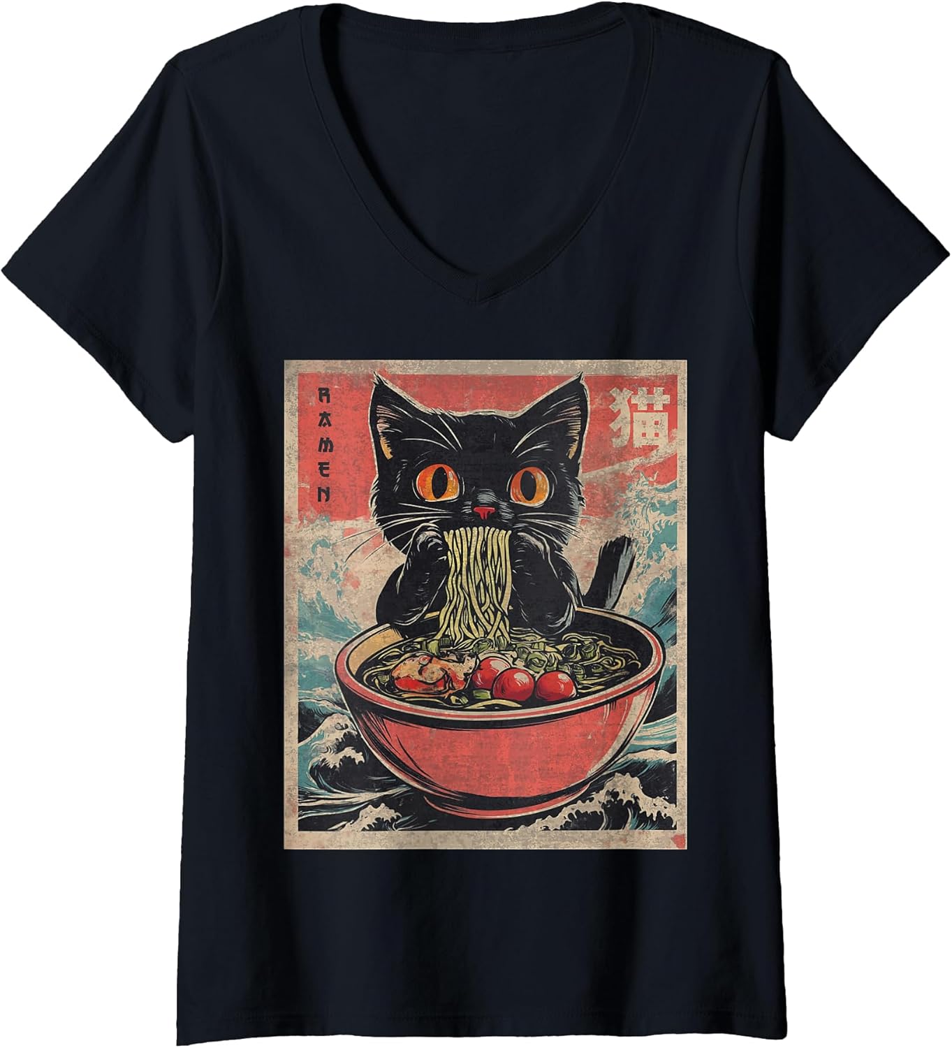 Anime For Men Women Kids Cat Ramen Noodles - Adult & Kids T-Shirts, Sweatshirts & Hoodies apparel design preview 1