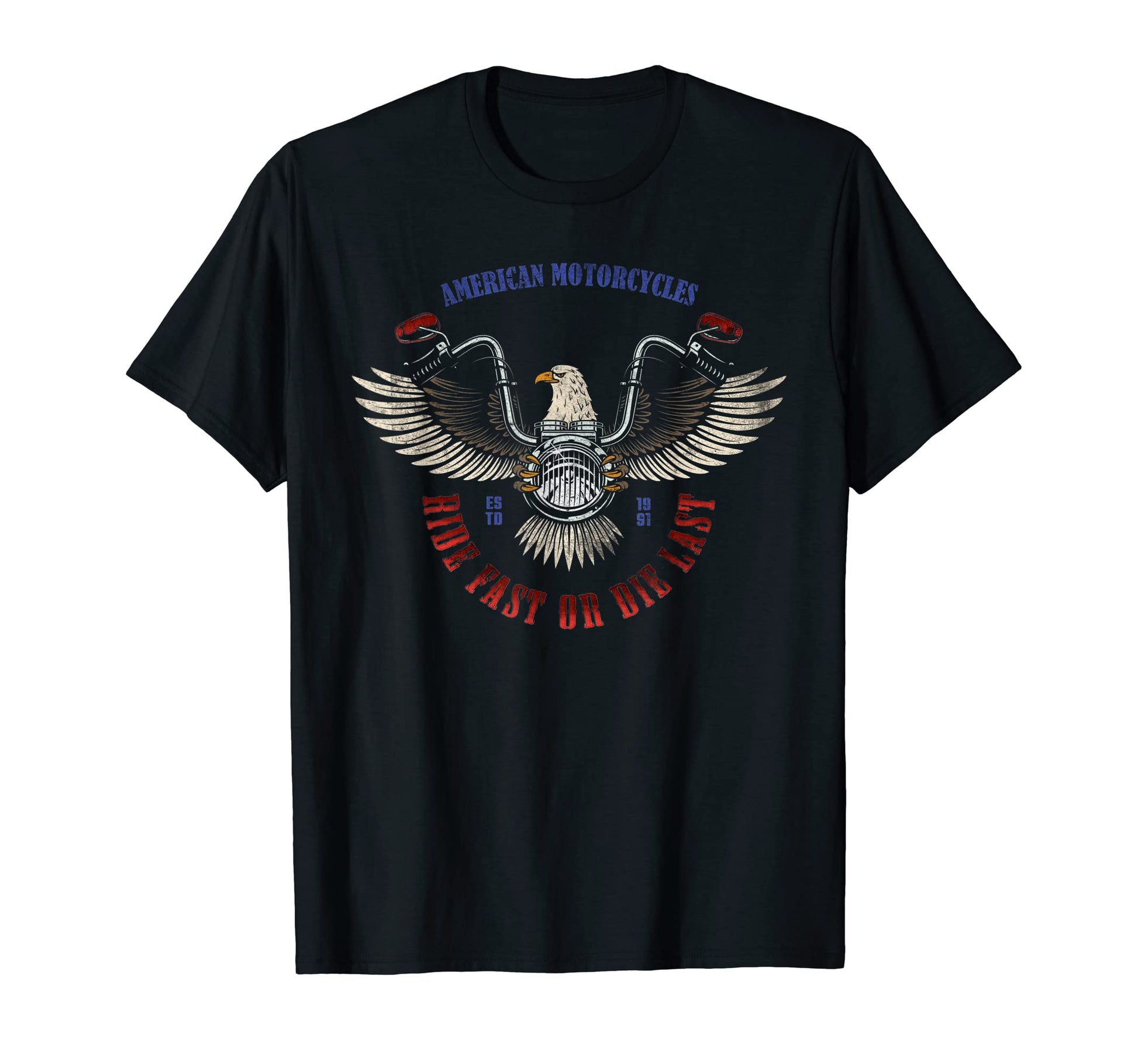 American Motorcycle Ride Fast Old T-Shirt - Aesthetic Graphic for Adults - T-Shirt, Sweatshirt, Hoodie