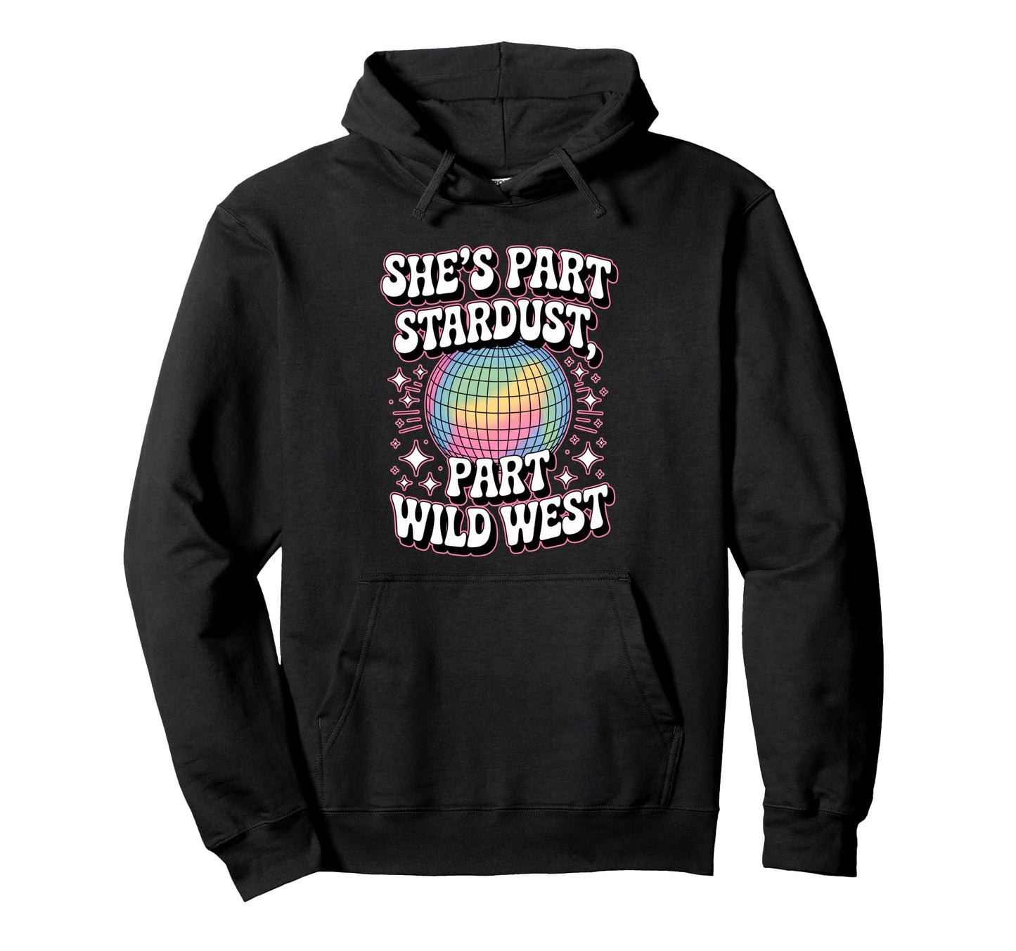 Stardust Wild West Disco Western Hoodie - Minimalist Print for Adults - T-Shirt, Sweatshirt, Hoodie