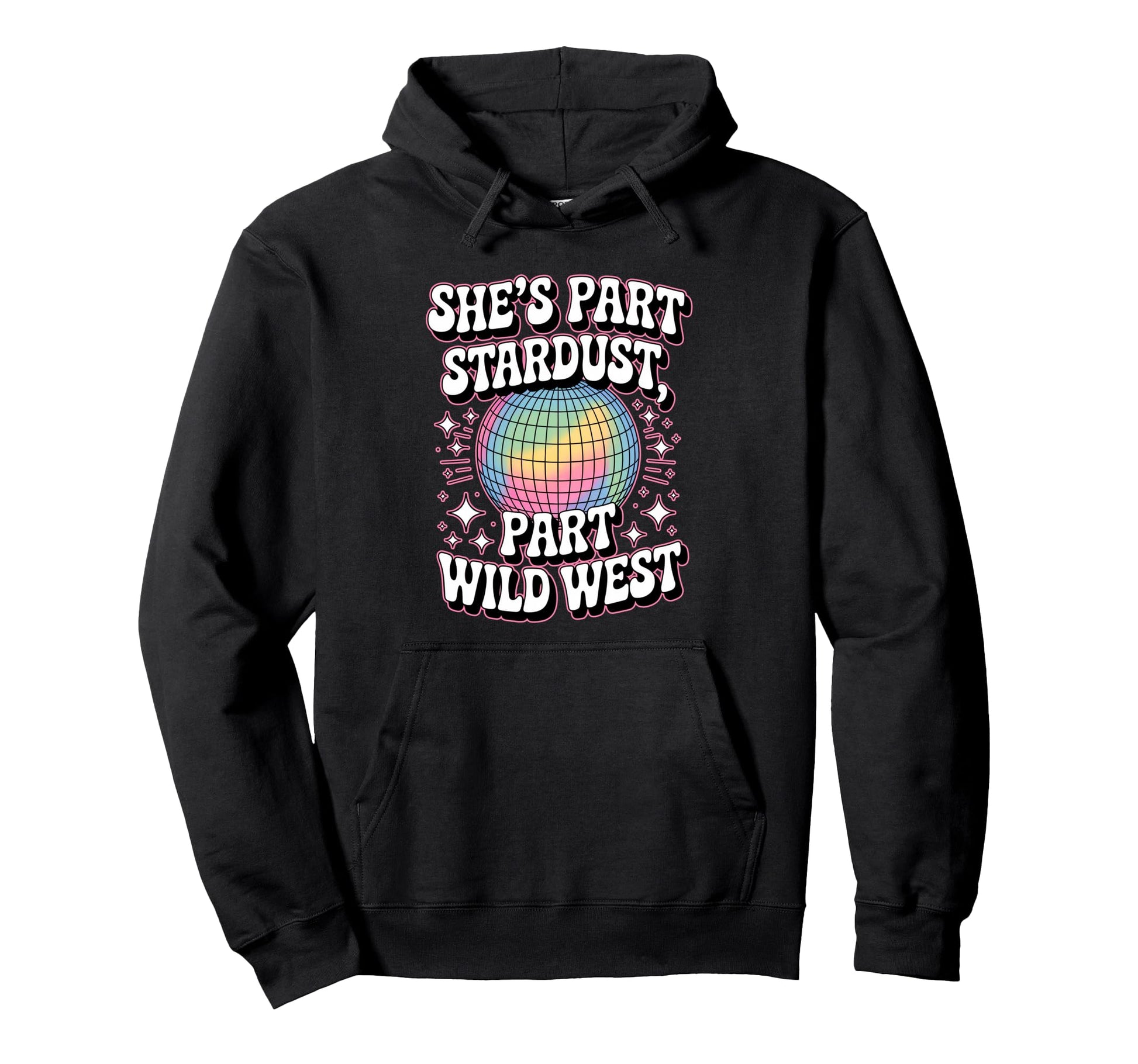 Stardust Wild West Disco Western Hoodie - Minimalist Print for Adults - T-Shirt, Sweatshirt, Hoodie