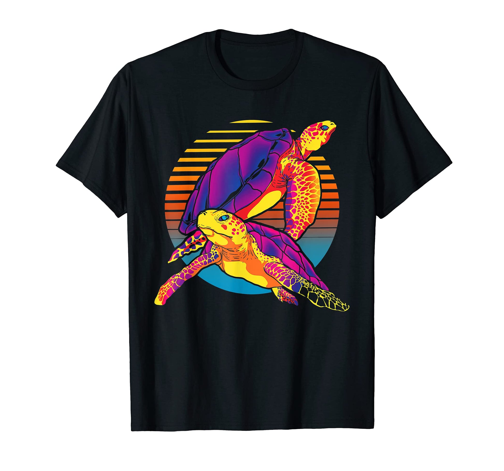 Ocean Animal Synthwave 80S Art Sea T-Shirt - Custom Art Print for Adults - T-Shirt, Sweatshirt, Hoodie