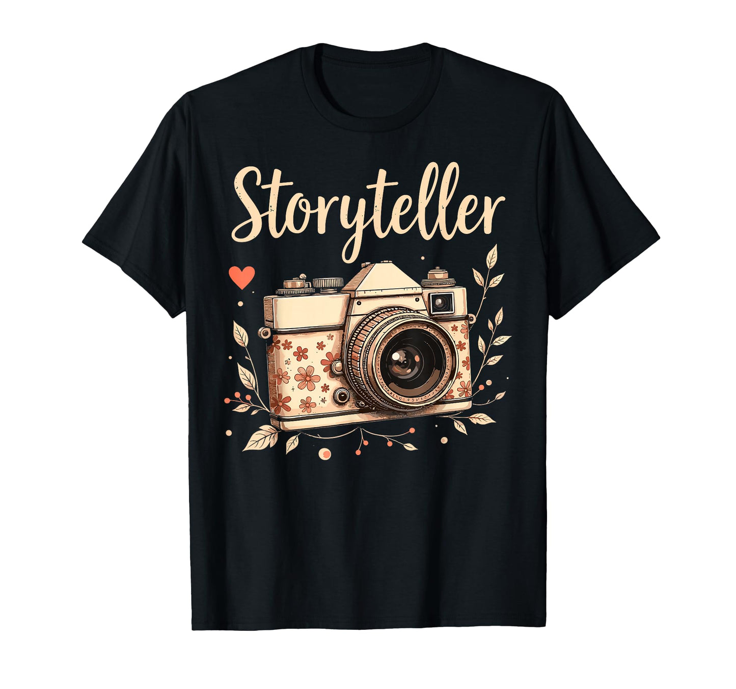 Photo Camera Flowers Storyteller T-Shirt - Fun Novelty Design Unisex - T-Shirt, Sweatshirt, Hoodie