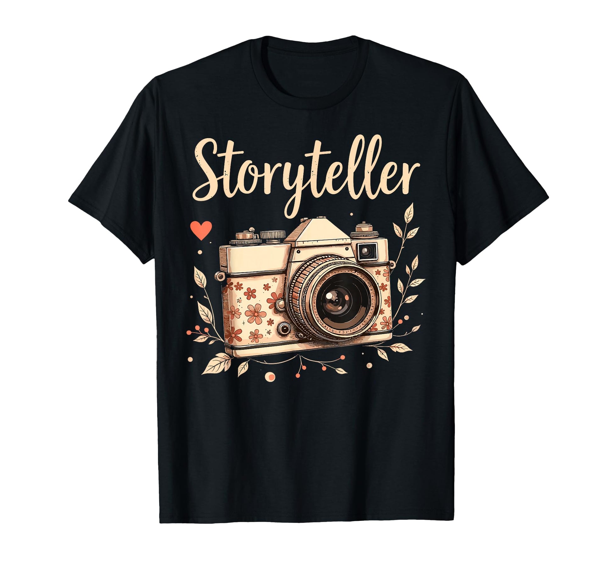 Photo Camera Flowers Storyteller T-Shirt - Fun Novelty Design Unisex - T-Shirt, Sweatshirt, Hoodie