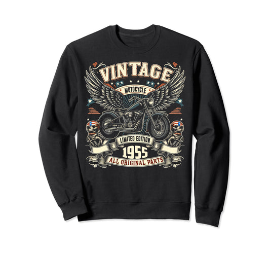 1955 Born 1955 69Th Birthday Sweatshirt - Graphic Print for Adults - T-Shirt, Sweatshirt, Hoodie