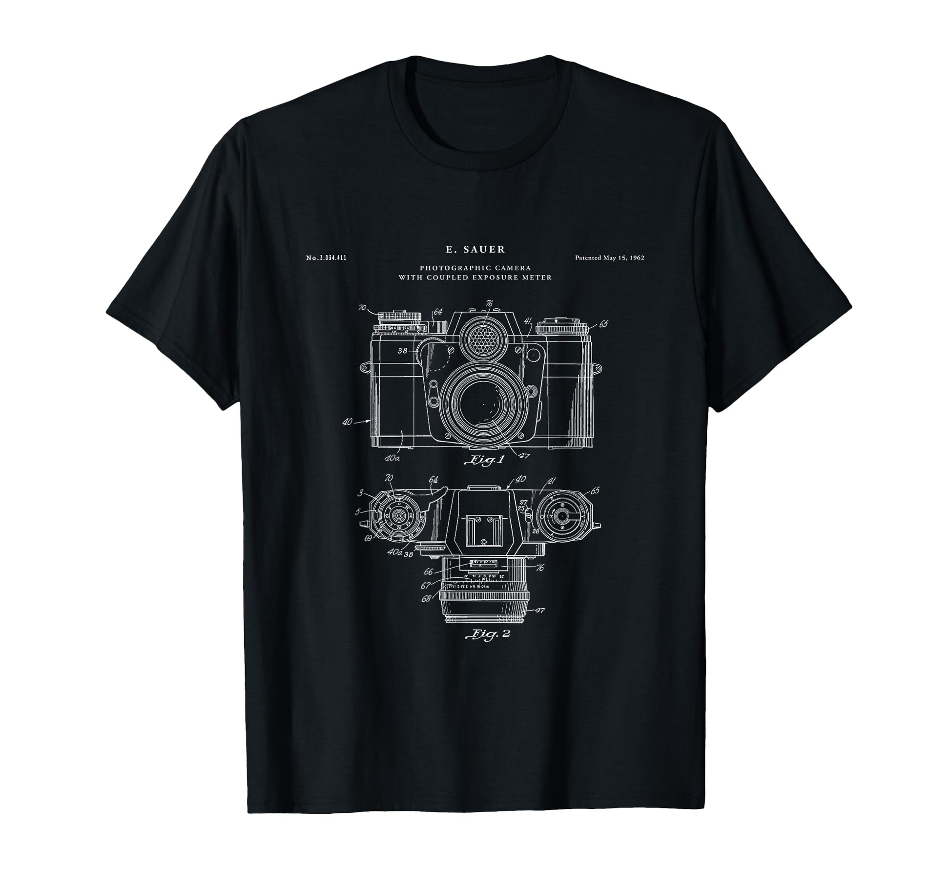 Camera Patent Antique T-Shirt - Minimalist Print Unisex - T-Shirt, Sweatshirt, Hoodie