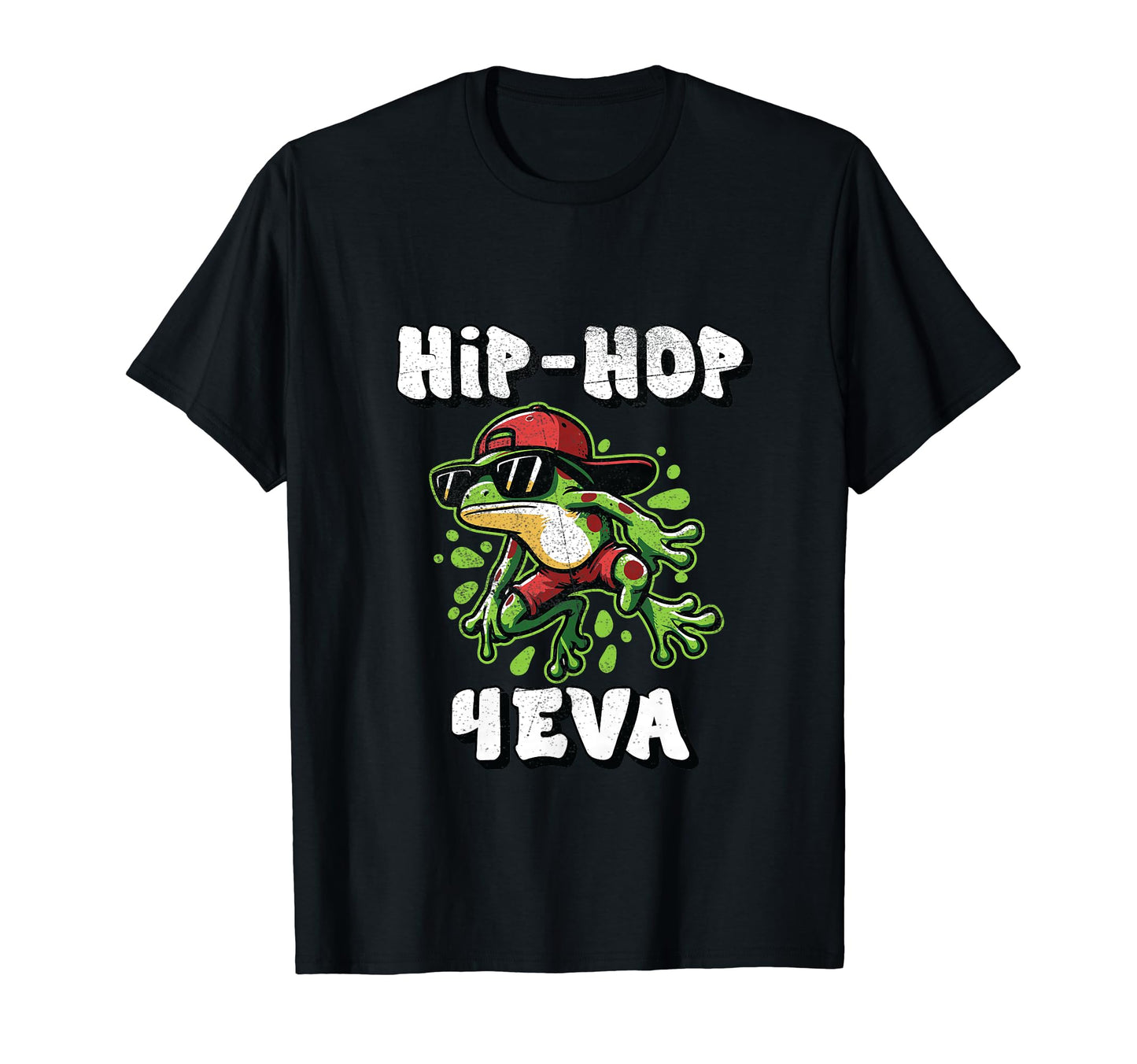 Hip Hop 4 Eva Frog Red Hat Shorts 80S T-Shirt - Streetwear Style Men Women - T-Shirt, Sweatshirt, Hoodie