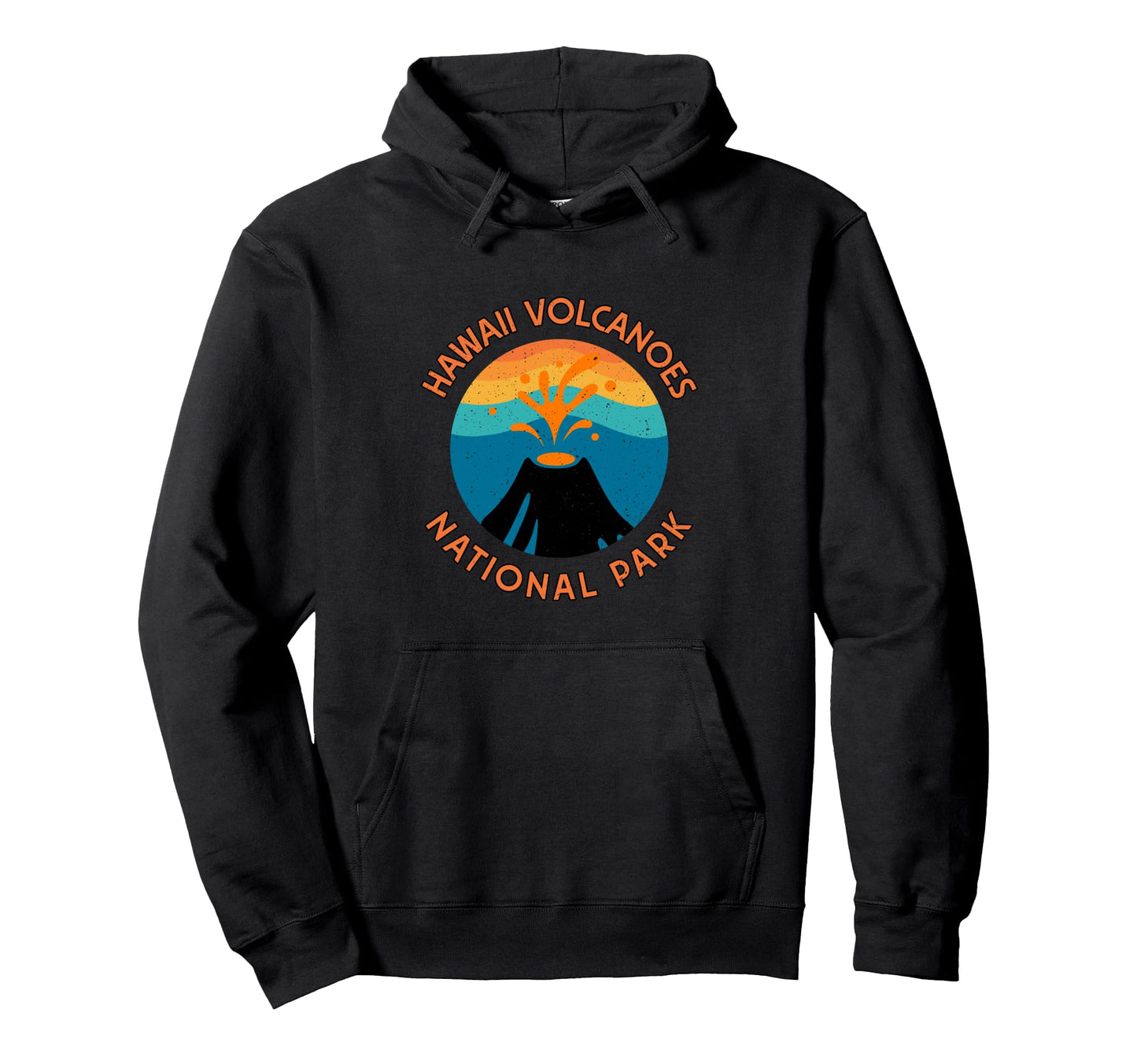 80S Volcano Mountain Hawaii Hoodie - Fun Novelty Design for Adults - T-Shirt, Sweatshirt, Hoodie