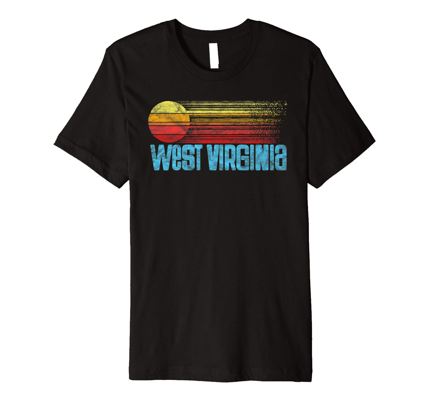 West Virginia Distressed Sun T-Shirt - Fun Novelty Design Men Women - T-Shirt, Sweatshirt, Hoodie